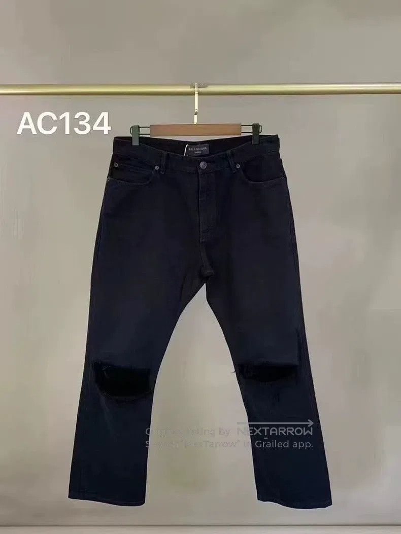 Balenciaga Balenciaga size M Ripped Straight Leg Jeans, M Size Size US 27 - 1 Thumbnail