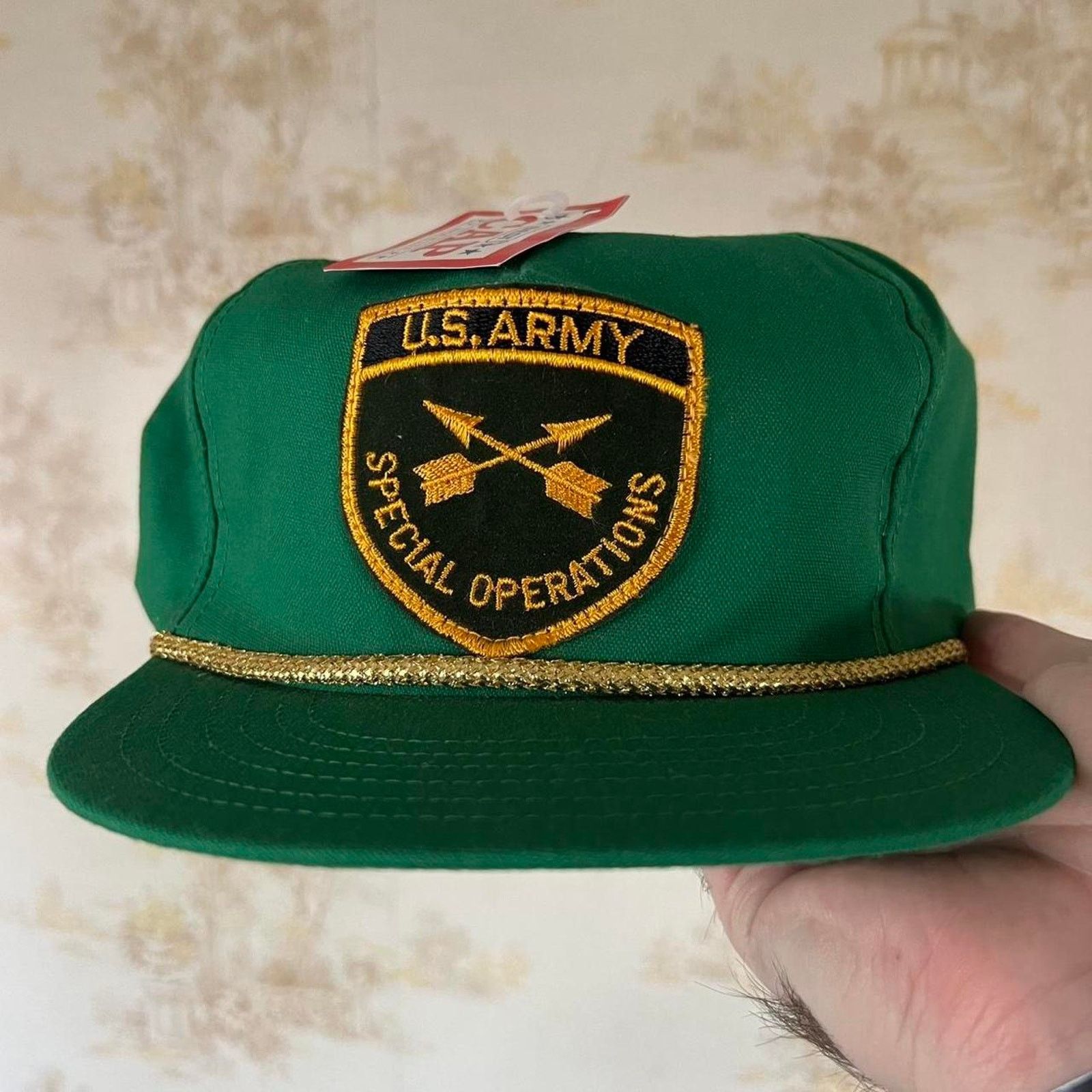 Vintage NWT 80s US Army Special Ops Snapback Hat | USA Roper | OSFA Size ONE SIZE - 1 Thumbnail