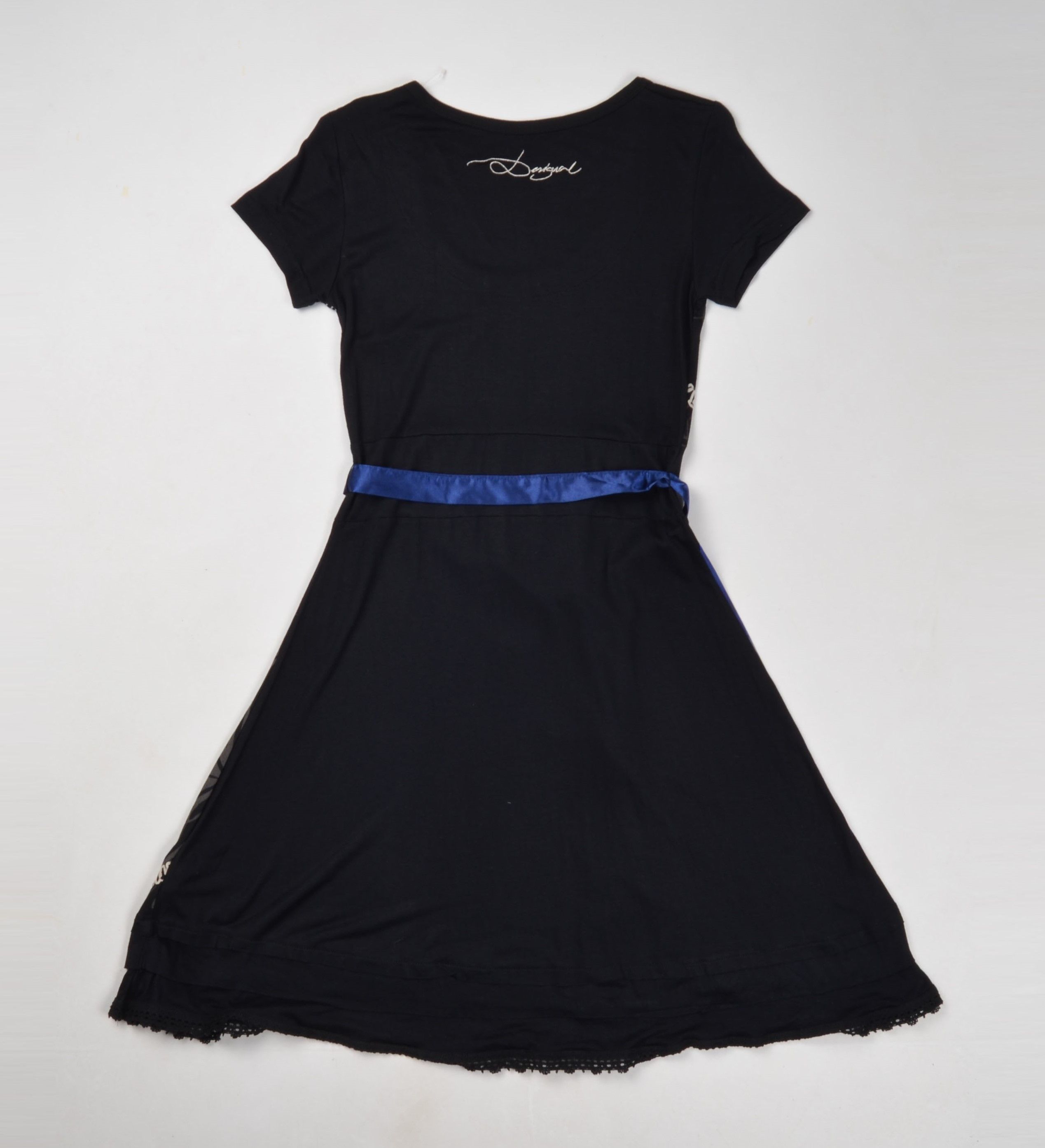 Designer × Desigual × Vintage Desigual Y2K Boho Short Sleeve Beaded Belted Dress Size L / US 10 / IT 46 - 10 Thumbnail