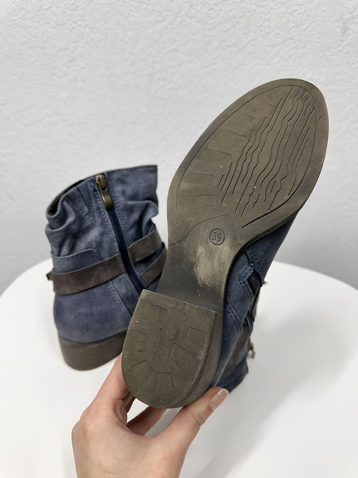 A.S.98 Rare Blue Leather Ankle Boots A.S. 98 Guidi Kapital Japan Size US 7 / EU 40 - 12 Thumbnail