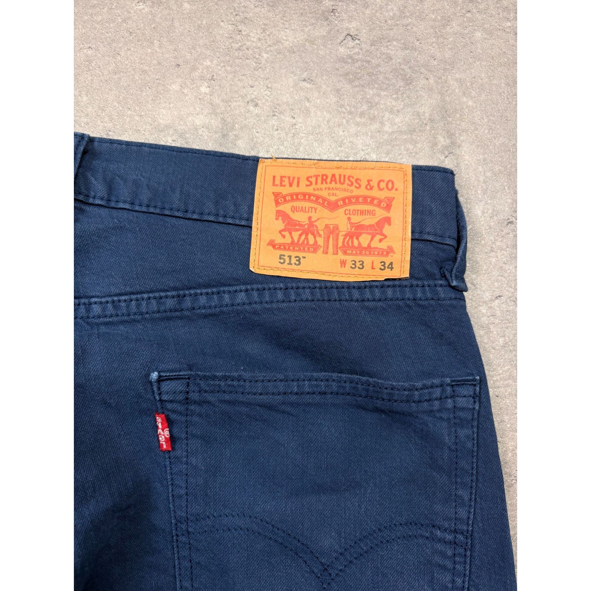 Levi's Levi's 513 Slim Straight Jeans - W33 L34 - Deep Petrol Blue Size US 33 - 4 Thumbnail
