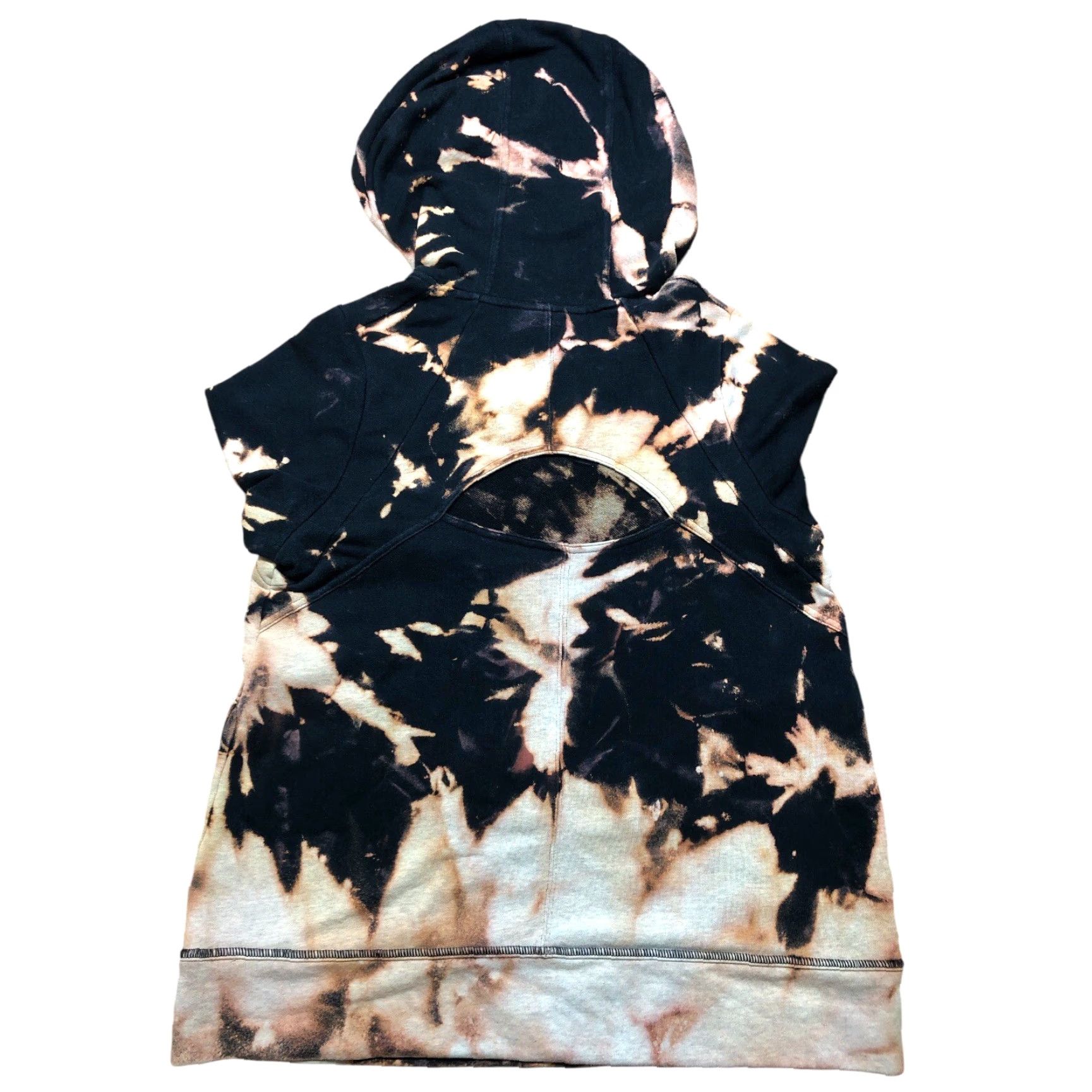 Under Armour Under Armour Hoodie Sweatshirt Womens L Loose Black Acid Wash Tie Dye Open Back Size L / US 10 / IT 46 - 3 Thumbnail