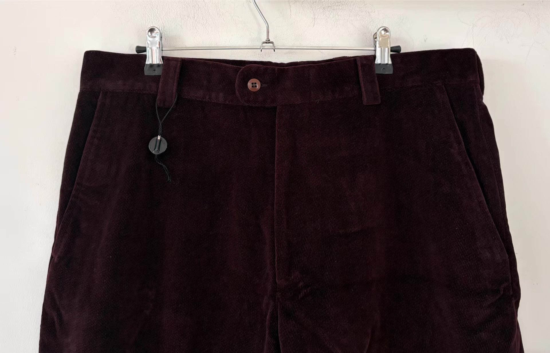 Versace Gianni Versace Men's Plus-Size Burgundy Velvet Trousers Ｑ21 Size US 38 / EU 54 - 7 Thumbnail