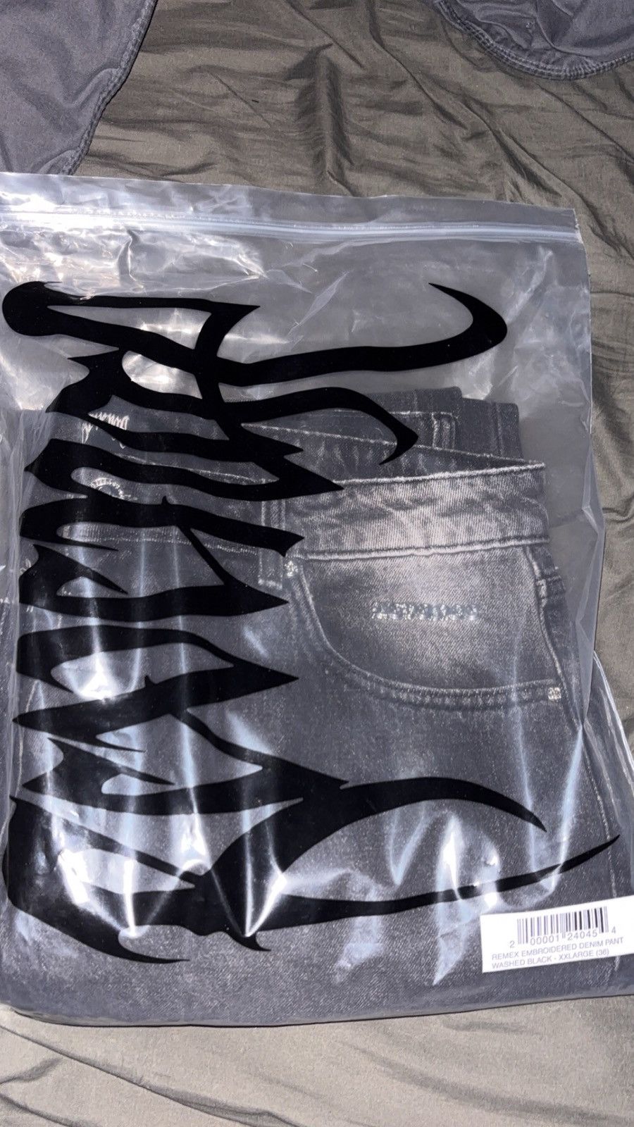 Revenge REMEX EMBROIDERED DENIM PANT WASHED BLACK Size US 36 / EU 52 - 4 Thumbnail