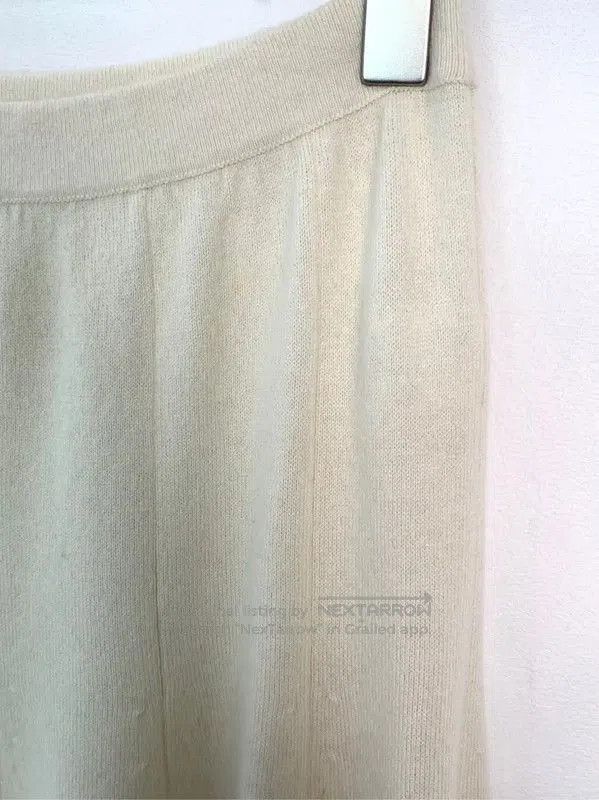 Chanel Chanel White Cotton Midi Skirt . Size 23" - 3 Thumbnail