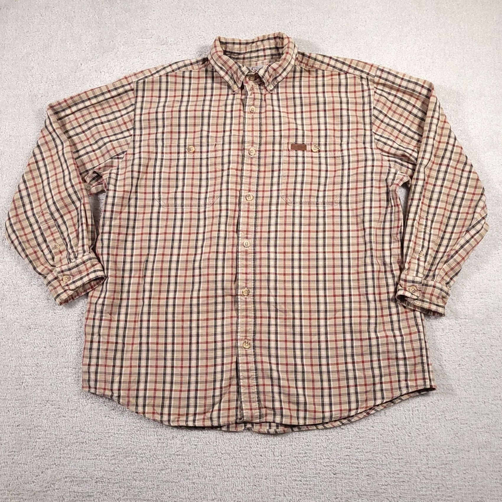 Carhartt Carhartt Long Sleeve Check Button Down Shirt Mens XL Workwear Size US XL / EU 56 / 4 - 2 Thumbnail