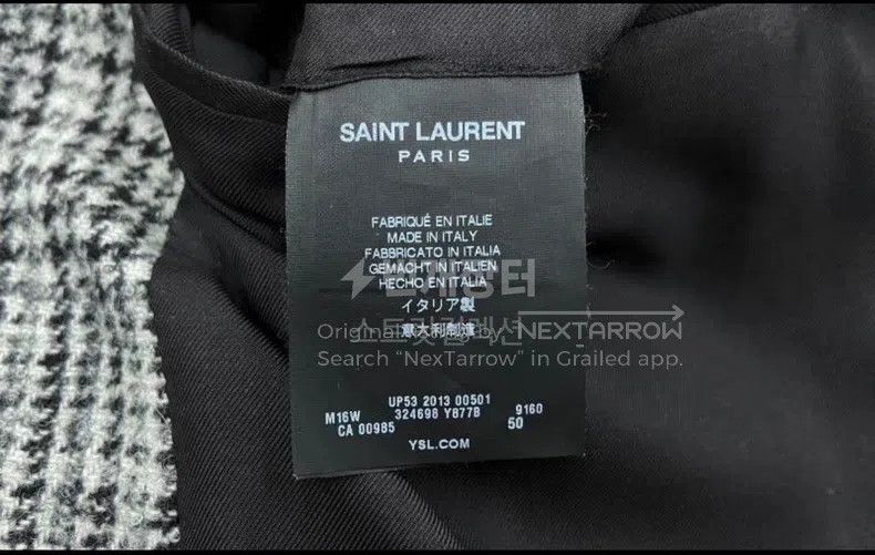 Saint Laurent Paris Saint Laurent Paris Gingham Alpaca Wool Coat Size US M / EU 48-50 / 2 - 5 Thumbnail