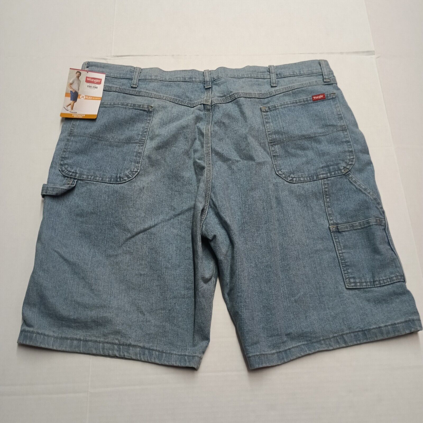 Wrangler Wrangler Carpenter Flex Denim Shorts Men's 46 Light Blue Size US 44 / EU 60 - 4 Thumbnail