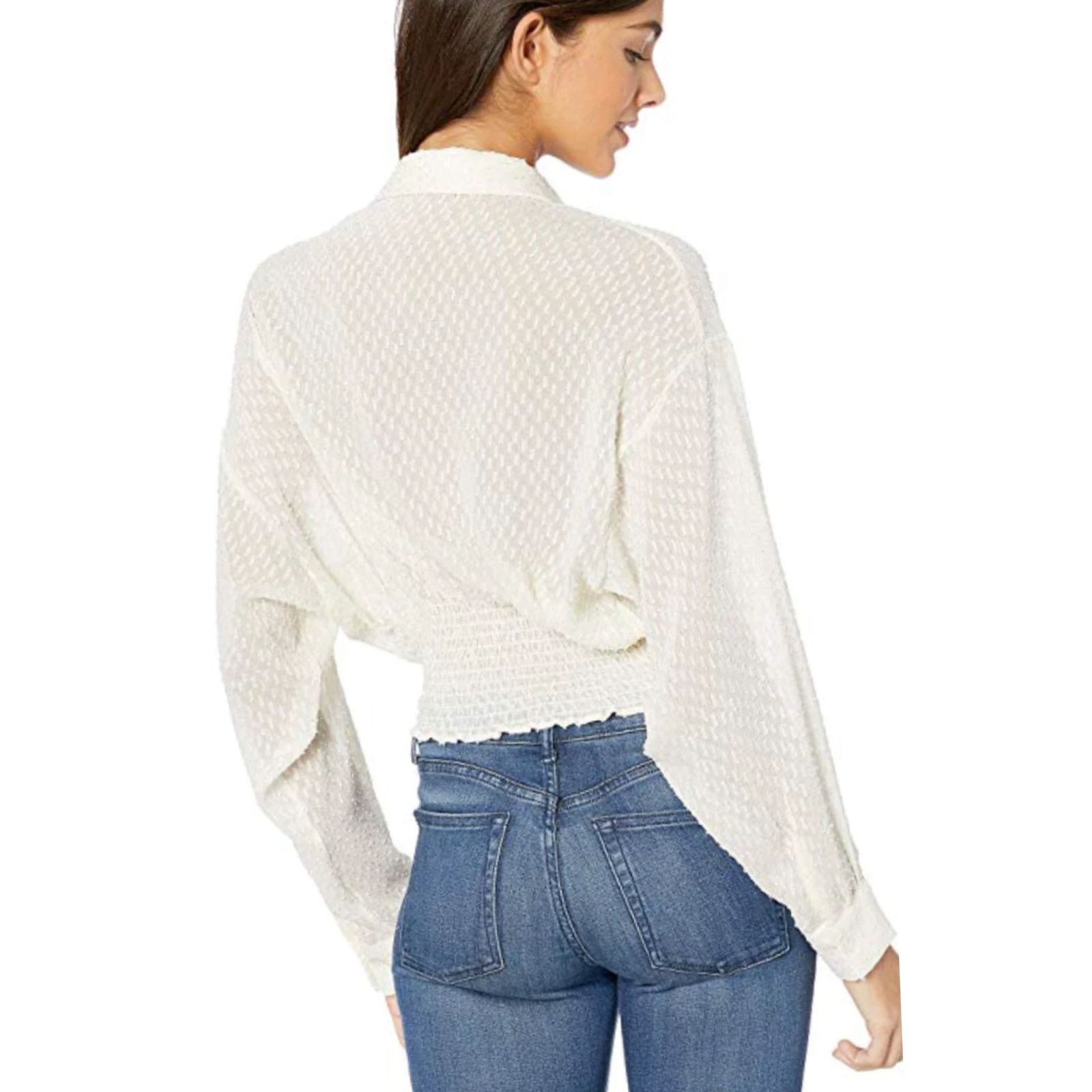 Anthropologie Anthropologie Bishop & Young Harper Tie Waist Blouse Small Size S / US 4 / IT 40 - 4 Thumbnail