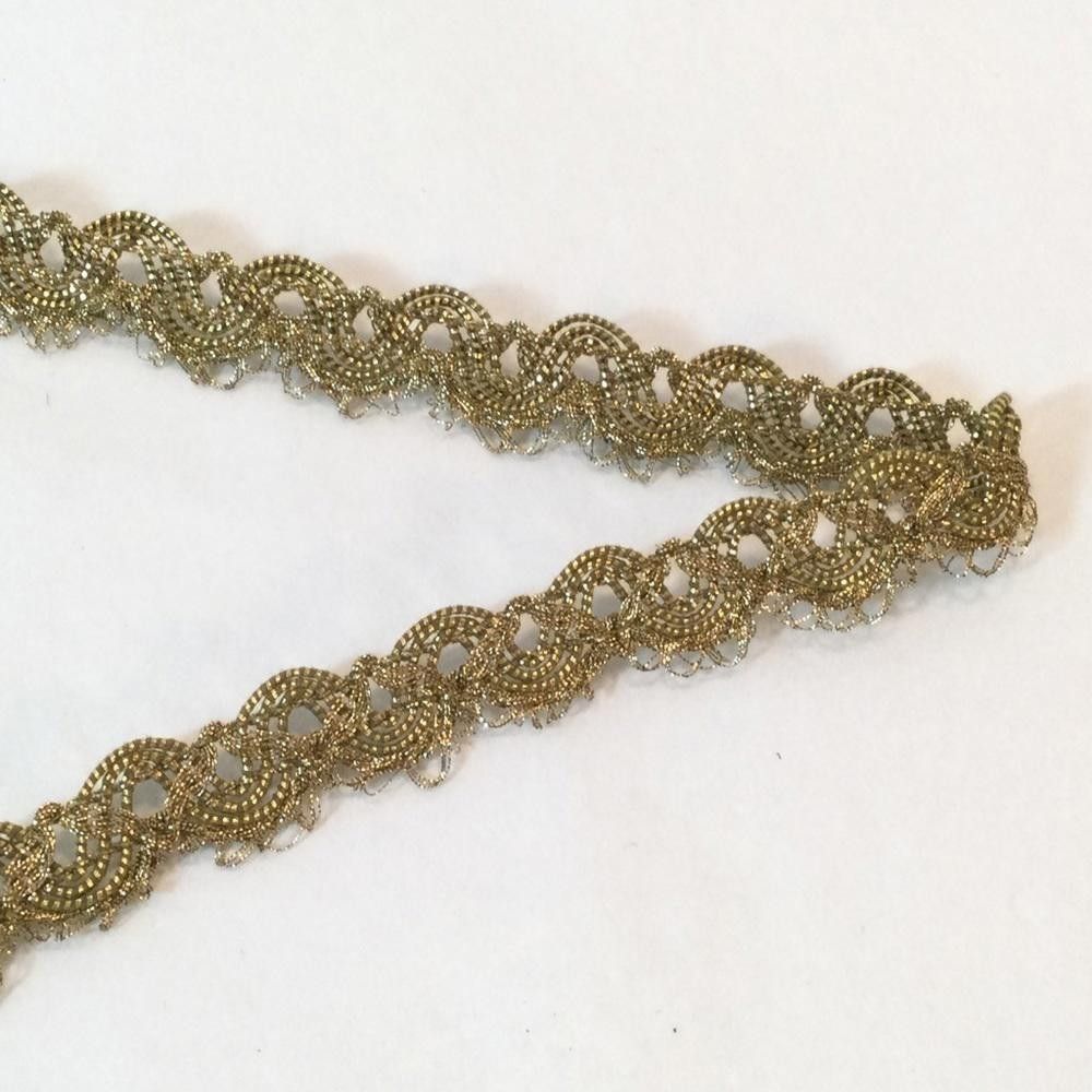 Designer Lacy Gold Metallic Snake Braid - 18 Yards Size ONE SIZE - 2 Thumbnail