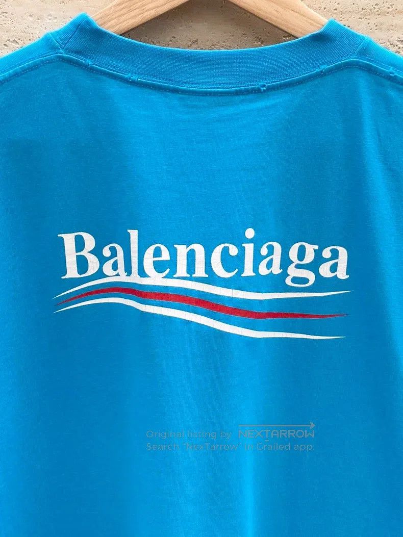 Balenciaga Balenciaga Ice crack Coke blue short sleeve T-shirt, 100% Size US M / EU 48-50 / 2 - 3 Thumbnail
