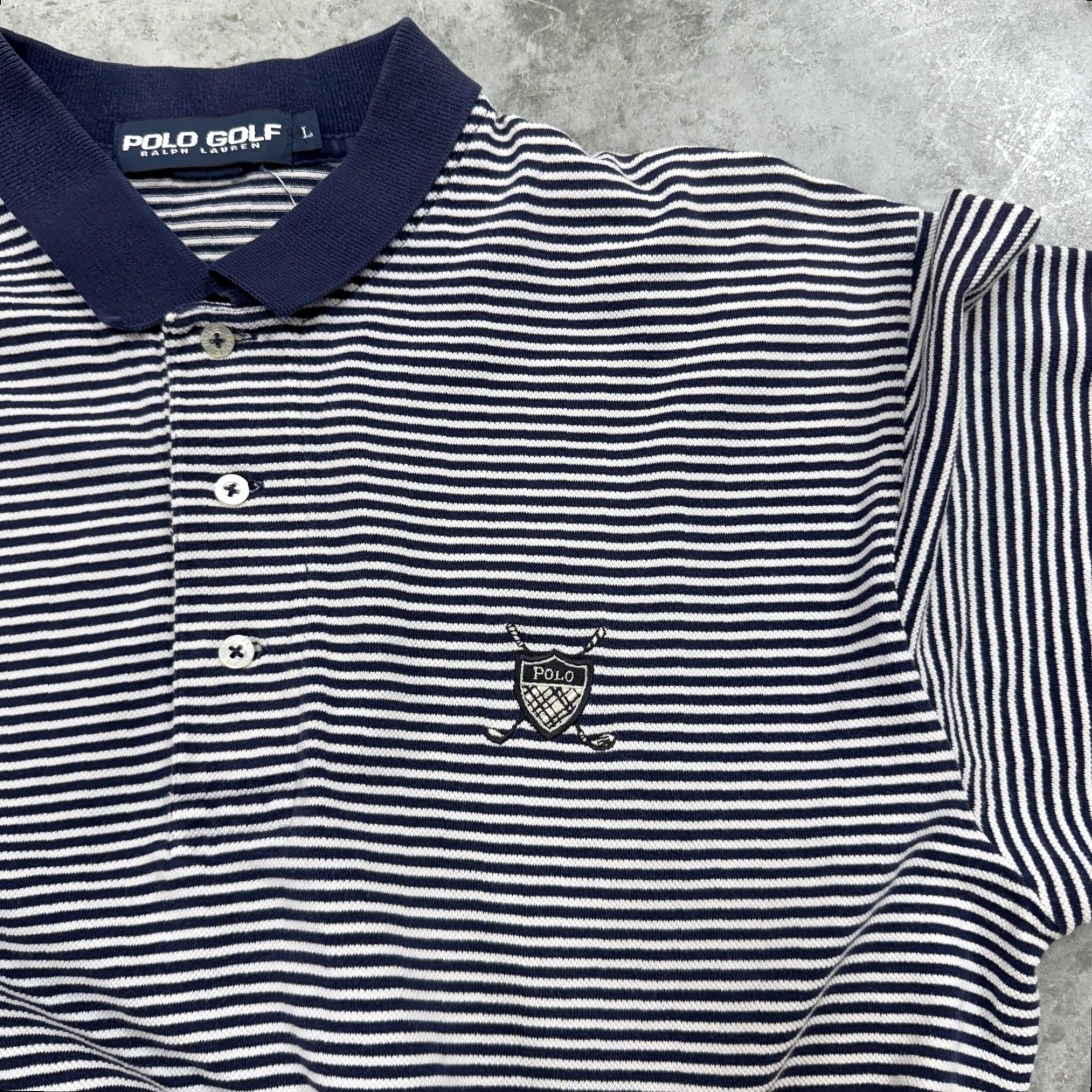 Polo Ralph Lauren Polo Ralph Lauren Polo Shirt Mens Large Striped Golf Classic Polo Shirt Mens Large Striped Blue Golf Polo Shirt Classic Polo Stripe Mens L Size US L / EU 52-54 / 3 - 2 Thumbnail
