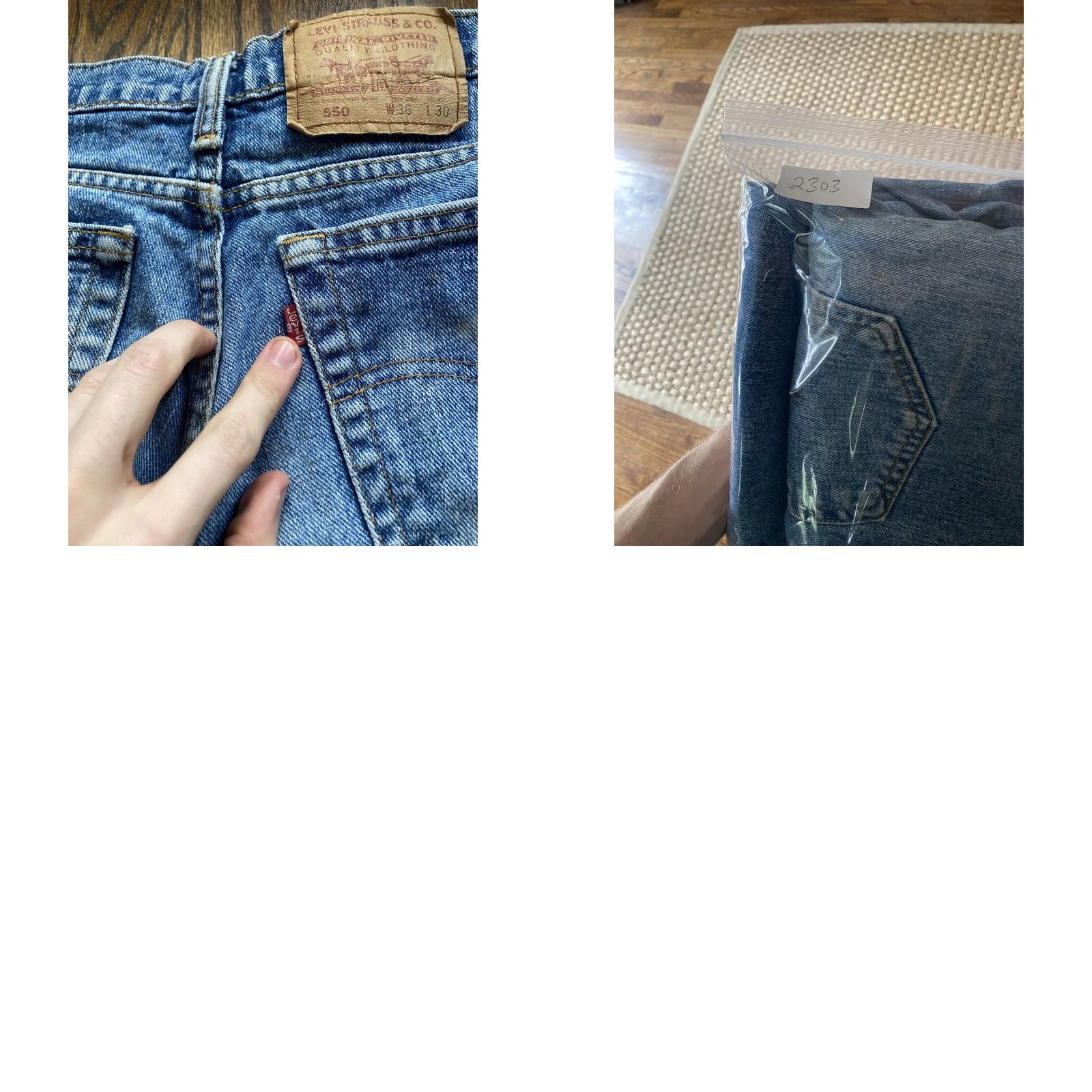 Levi's VINTAGE Levi's 550 Jeans Mens 36x30 (fits 34x29) Blue Denim 90s Modern Canada Size US 36 / EU 52 - 9 Thumbnail