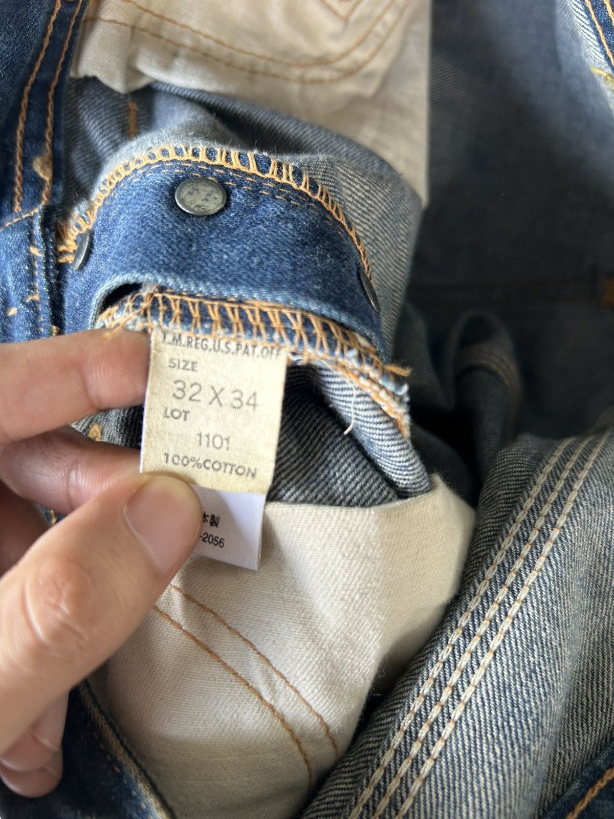 Kapital Vintage Buckle Back Lee Cowboy Selvedge Denim Jeans Size US 32 / EU 48 - 16 Thumbnail