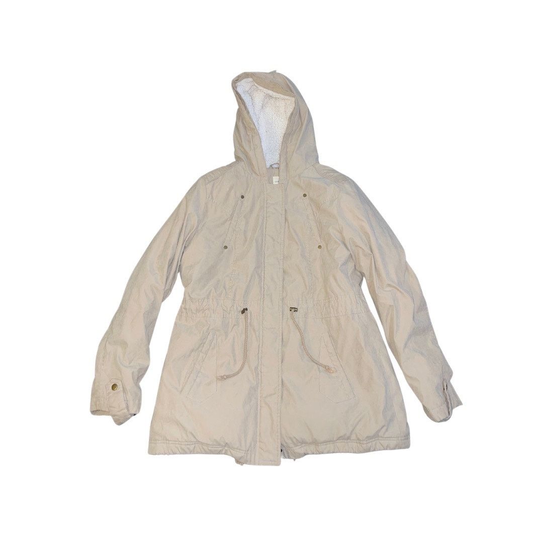 G.H. Bass & Co. Jacket Khaki Hooded Zip up Drawstring Jacket Large Gorpcore Size L / US 10 / IT 46 - 1 Thumbnail