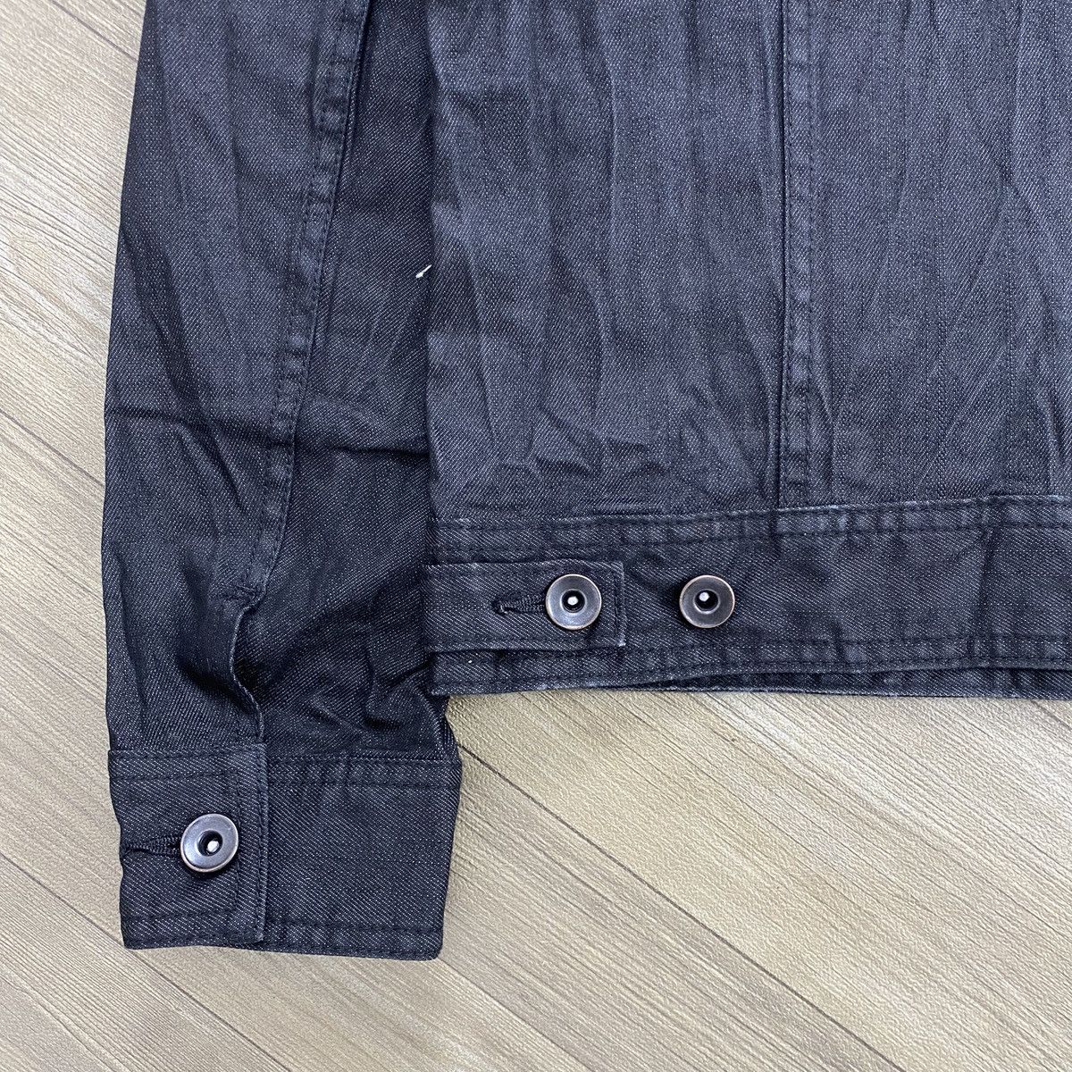 Issey Miyake Vintage Issey Miyake Tete Homme Black Denim Jacket Designer Size US M / EU 48-50 / 2 - 13 Thumbnail