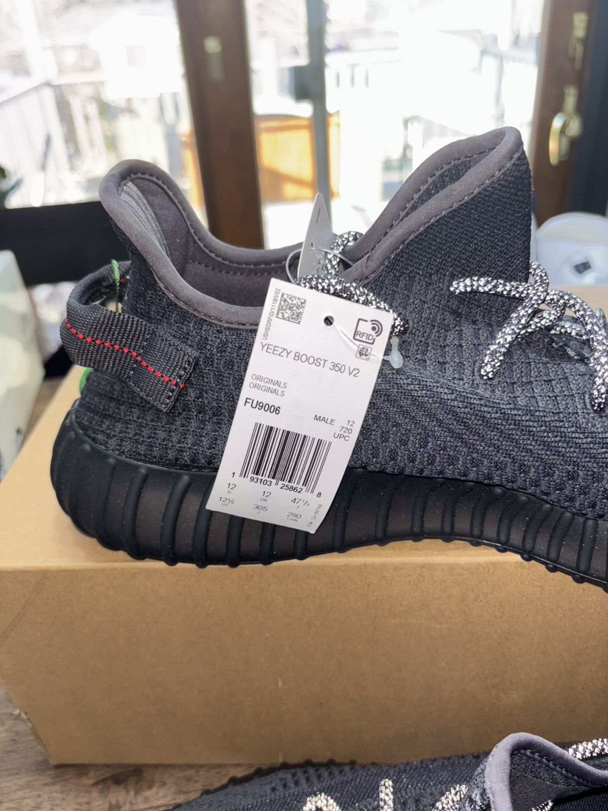 Adidas Adidas Yeezy 350 black non reflective Size US 12.5 / EU 45-46 - 3 Thumbnail