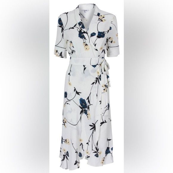 🎀GANNI DALTON CREPE VANILIA KIMONO WRAP DRESS LADIES sz 38