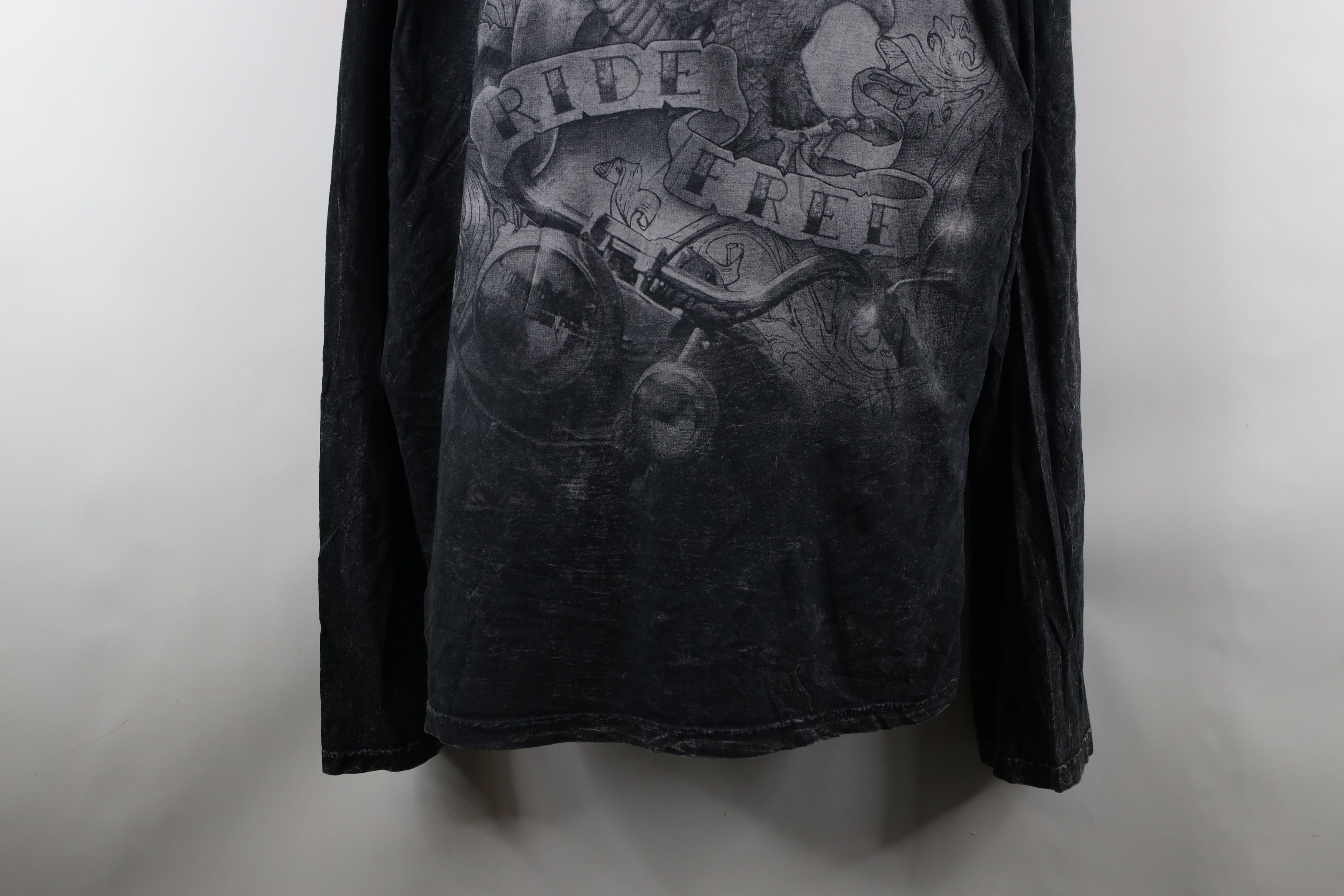 Harley Davidson Vintage Harley Davidson Acid Wash Eagle Long Sleeve T-Shirt Size US XXL / EU 58 / 5 - 3 Thumbnail