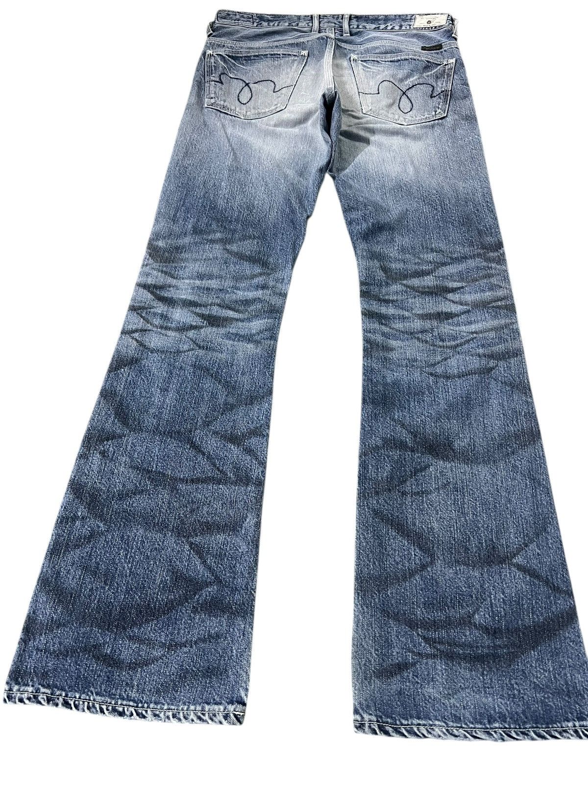 Japanese Brand 💥Flare💥Vintage Blue Way Faded Claw Jean Made In Nippon Size US 32 / EU 48 - 2 Thumbnail
