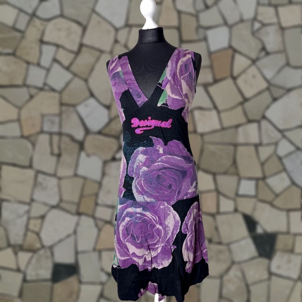 Desigual Desigual Dress Womens M A-Line Knee Length Purple 11V2135 Size M / US 6-8 / IT 42-44 - 1 Thumbnail