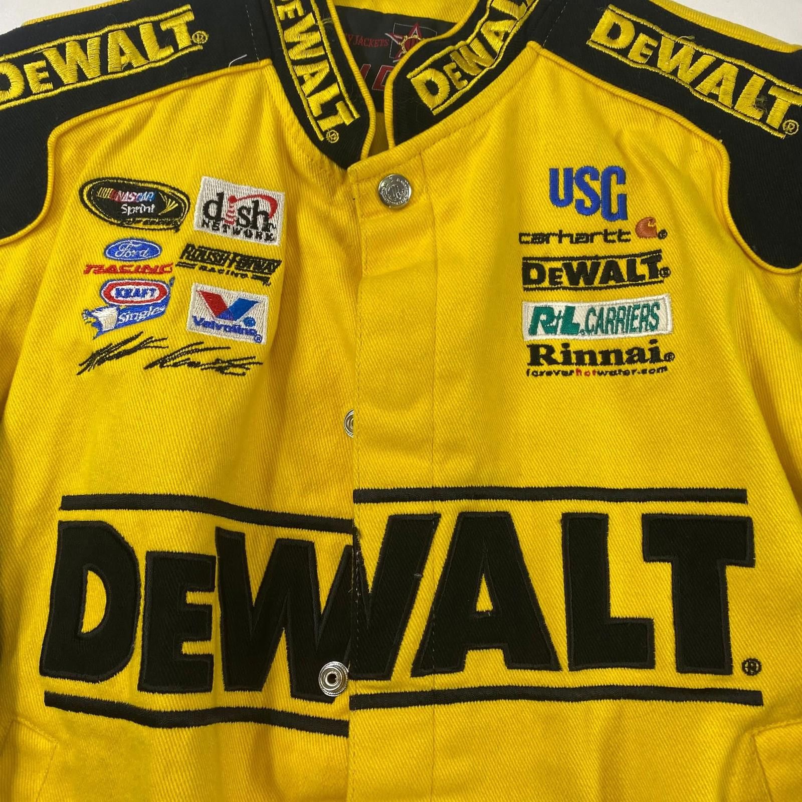 JH Design Vintage Nascar DeWALTRacing Jacket X-Large Mens Size ONE SIZE - 2 Thumbnail