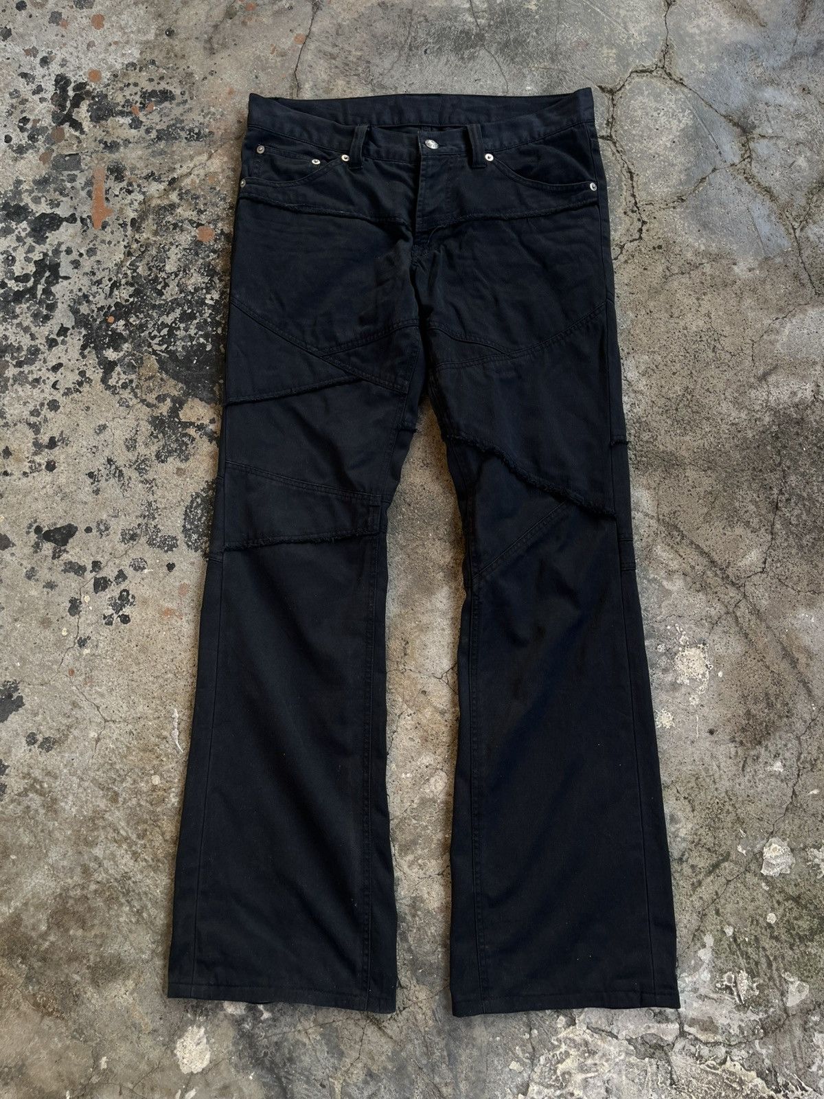 Tornado Mart 2000s JAPANESE PATTERN BREAK FLARE BOOTCUT PANTS VKEI GOTHIC Size US 30 / EU 46 - 1 Thumbnail