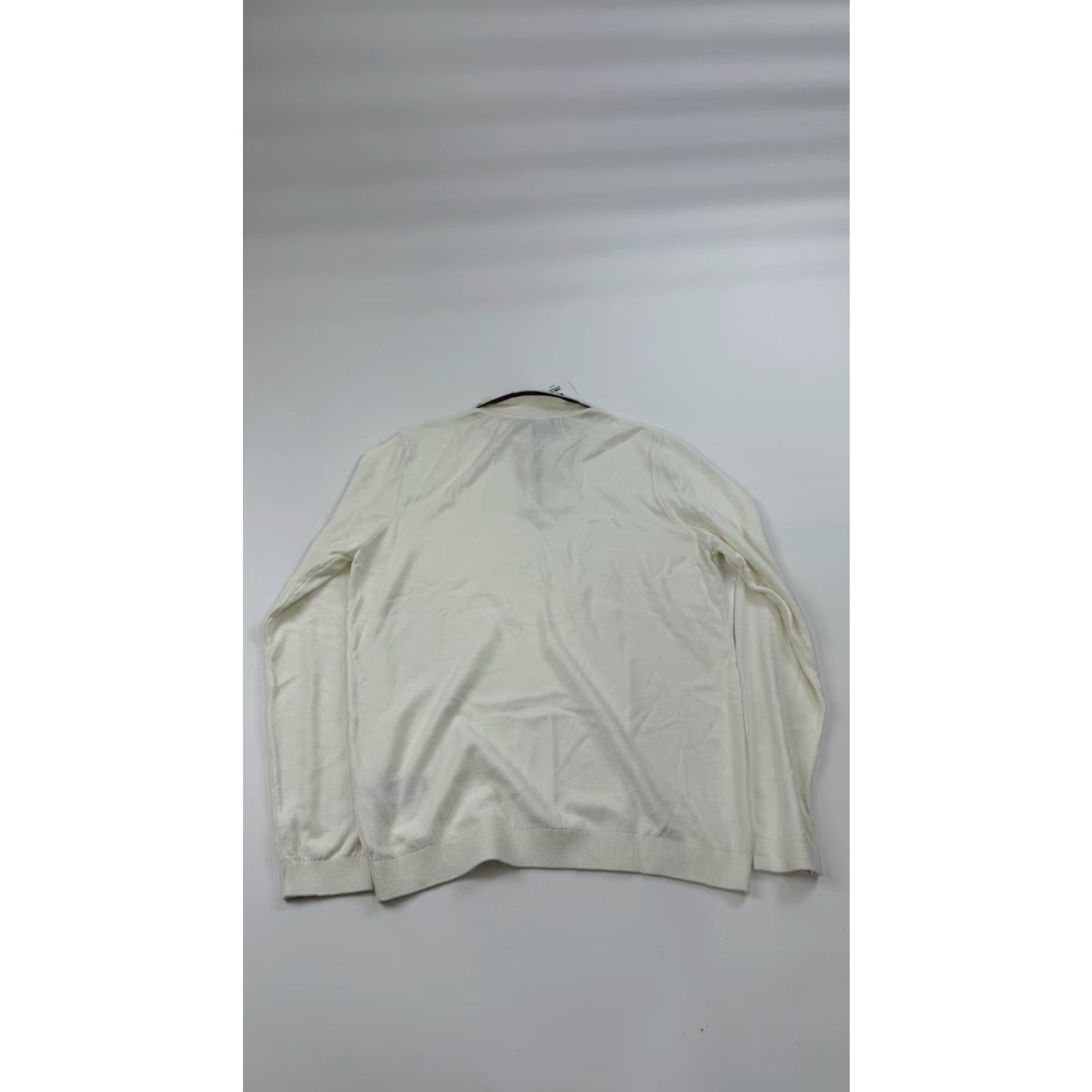 Topman Topman Pullover Sweater Mens Medium White Knit Collared Zip Long Sleeve Lightweight Size US M / EU 48-50 / 2 - 6 Thumbnail