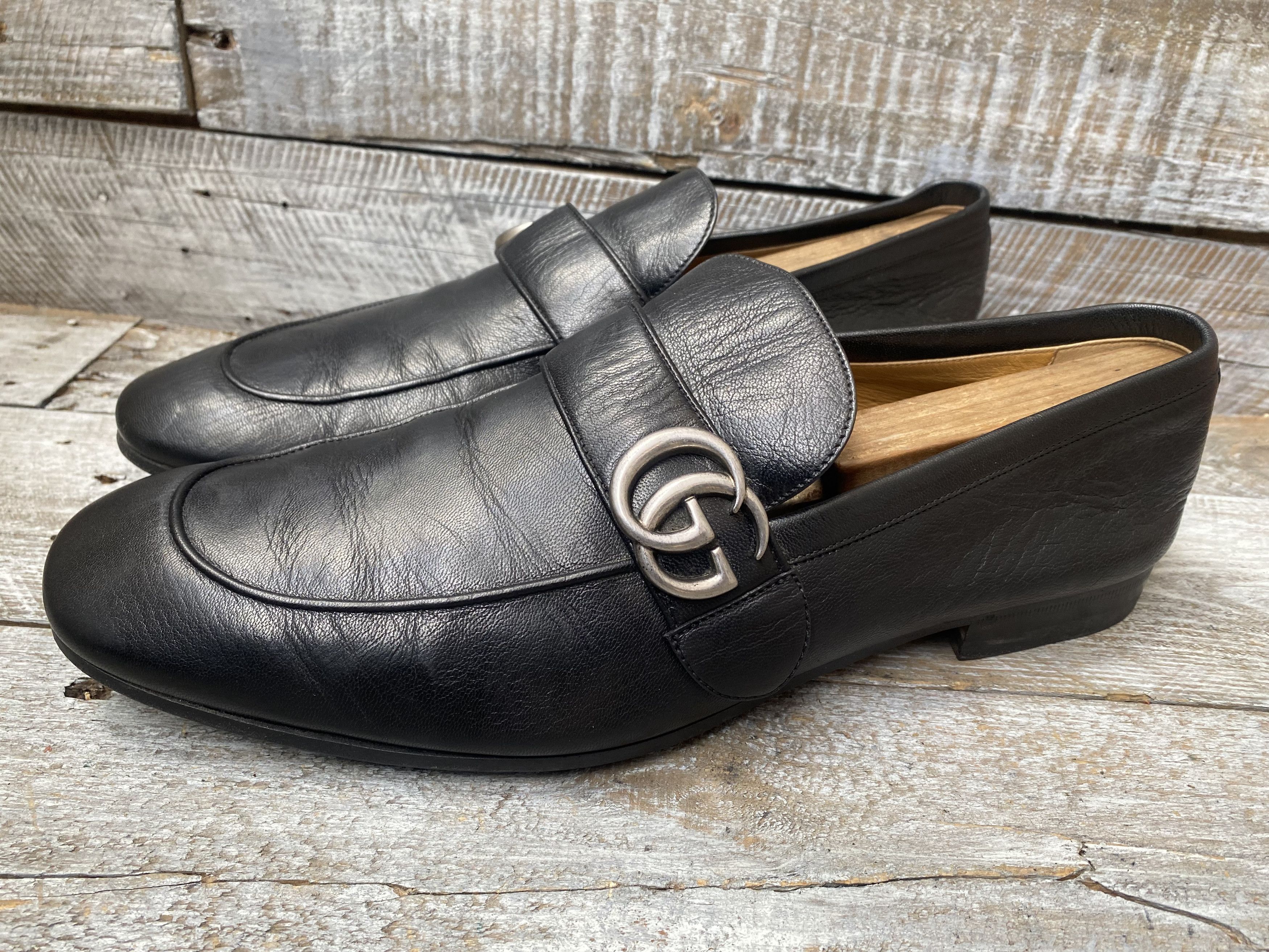 Gucci Gucci GG logo loafer horsebit black leather loafer uk 10 Size US 11 / EU 44 - 6 Thumbnail