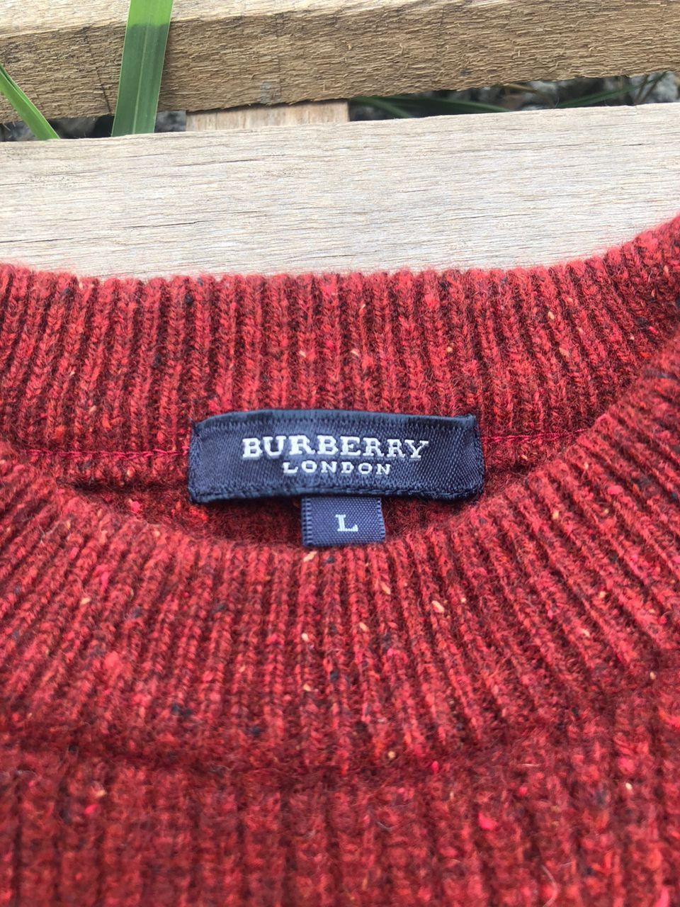 Burberry Burberry London Knit Sweaters Maroon Nova Check Size US M / EU 48-50 / 2 - 3 Thumbnail