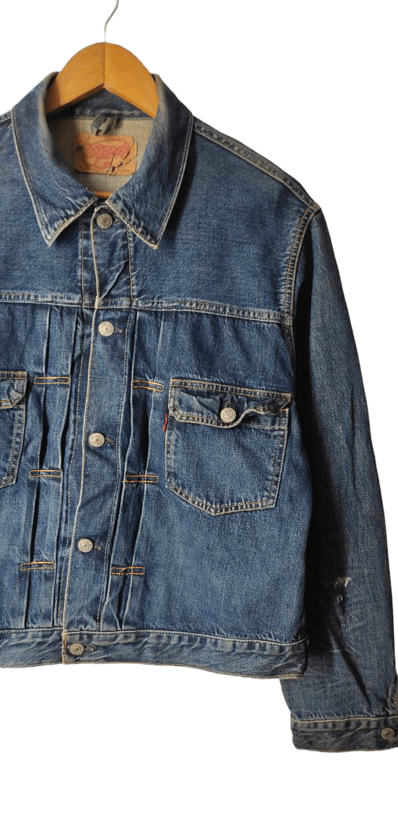 Japanese Brand VINTAGE BARTACK SELVADGE DENIM TRUCKER JACKET Size US M / EU 48-50 / 2 - 5 Thumbnail