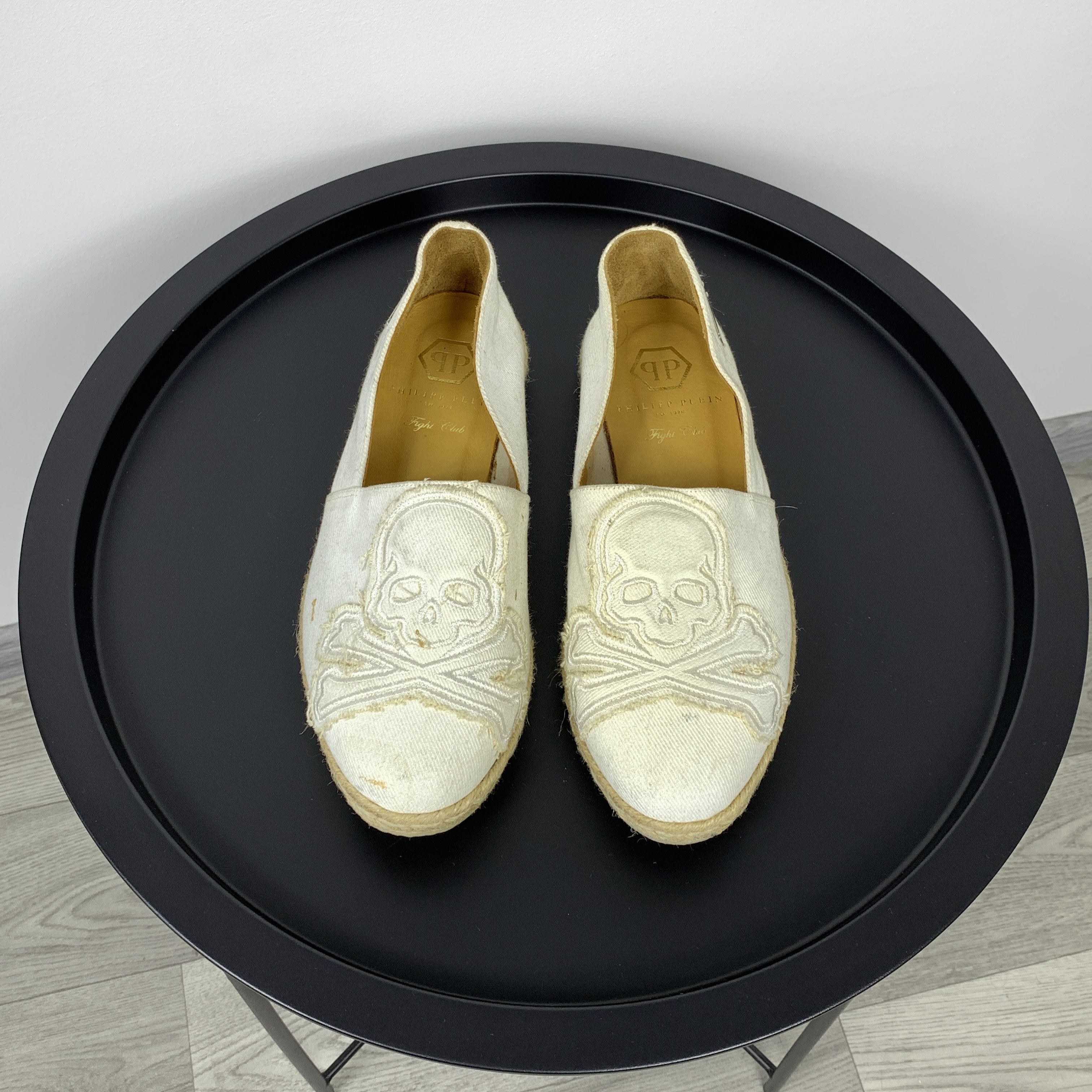 Philipp Plein Philipp Plein Skull White Espadrilles Low Top Loafers Shoes Size US 9.5 / EU 42-43 - 9 Thumbnail