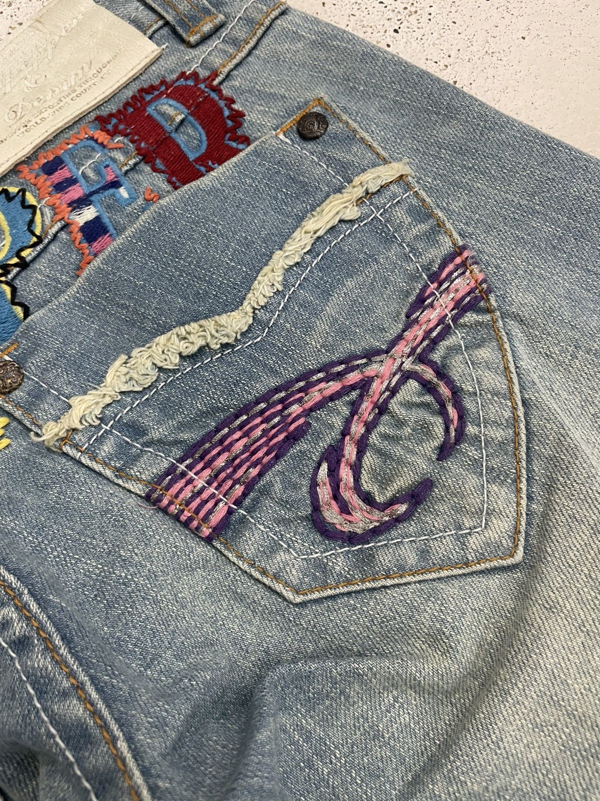 Hysteric Glamour Red Pepper Embroid Heavy Stiching Light Mud Whisker Korean Size US 28 / EU 44 - 16 Thumbnail