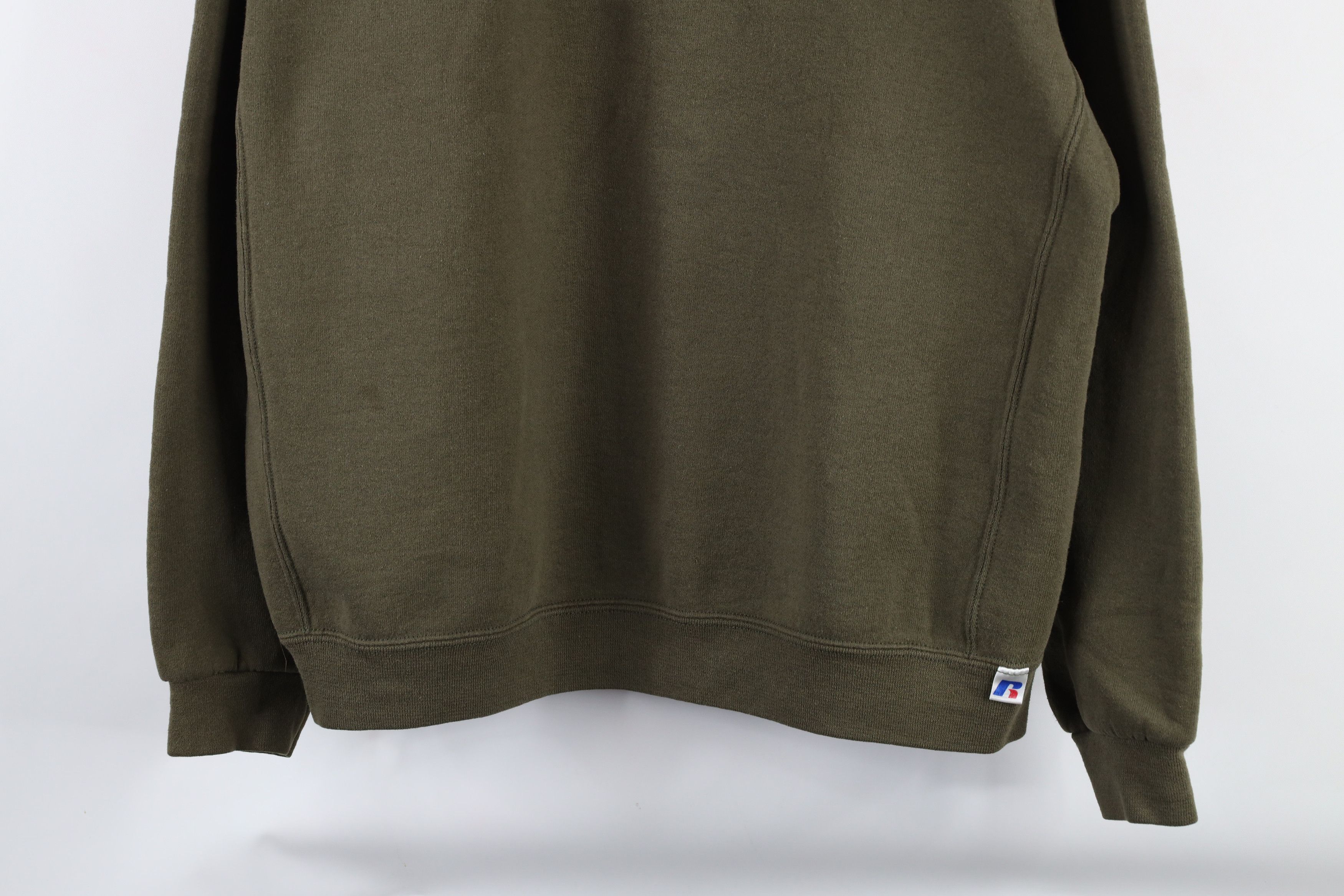 Russell Athletic × Vintage Vintage 90s Russell Athletic Crewneck Sweatshirt Olive Green Size US XL / EU 56 / 4 - 3 Thumbnail