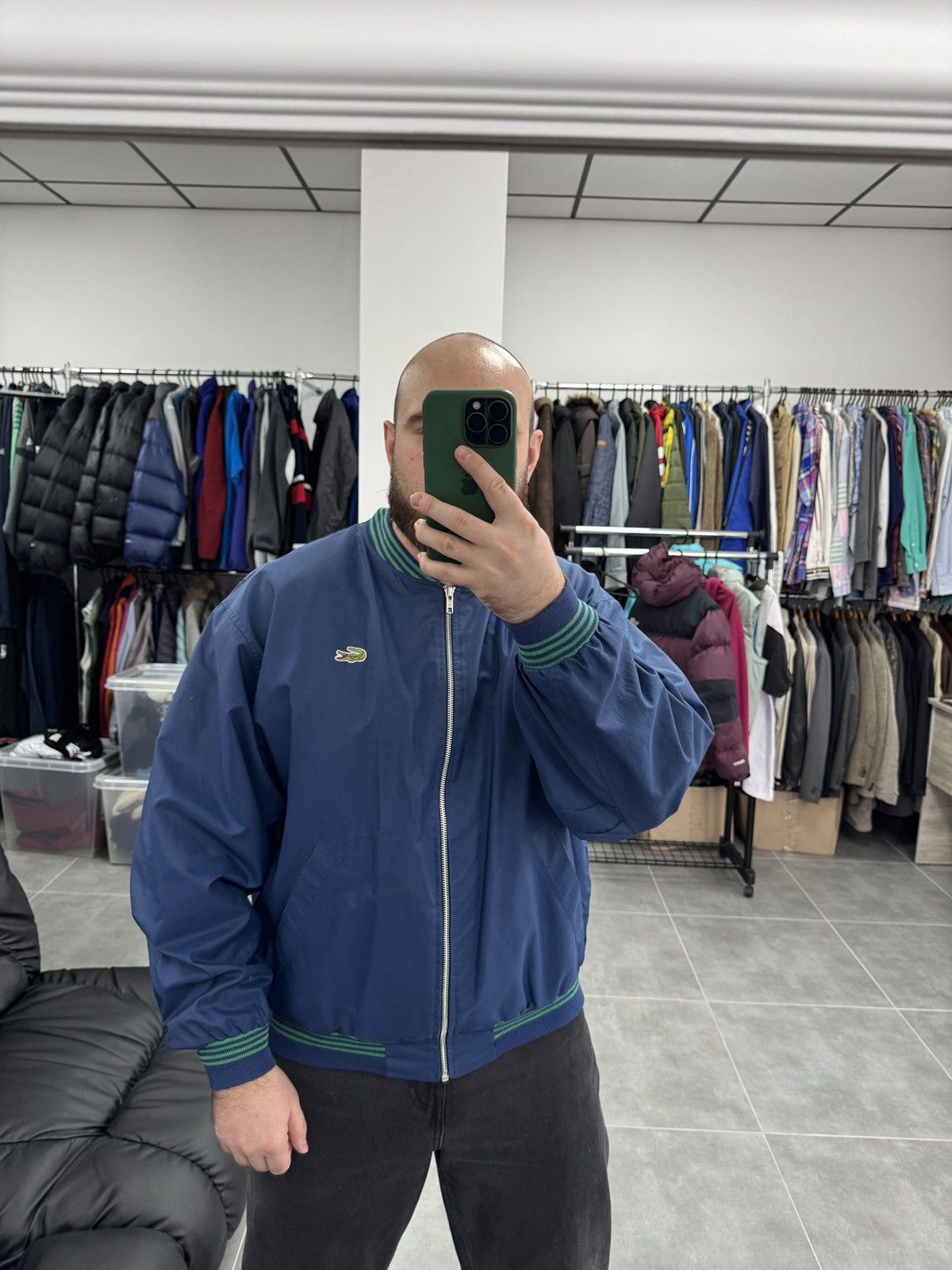 Lacoste Vintage Lacoste Chemise Bomber Jacket Blue Men Size 6 /L/XL Size US L / EU 52-54 / 3 - 2 Thumbnail