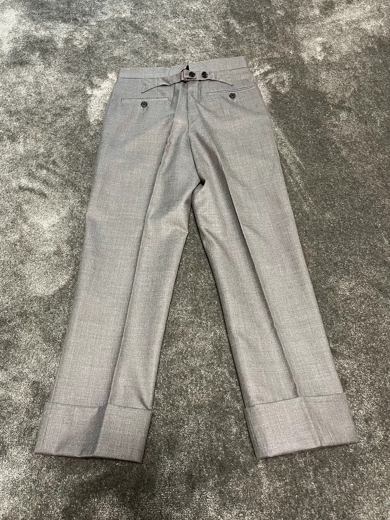 Thom Browne Thom Browne Gray men's trousers in a western style Size 36S - 8 Thumbnail