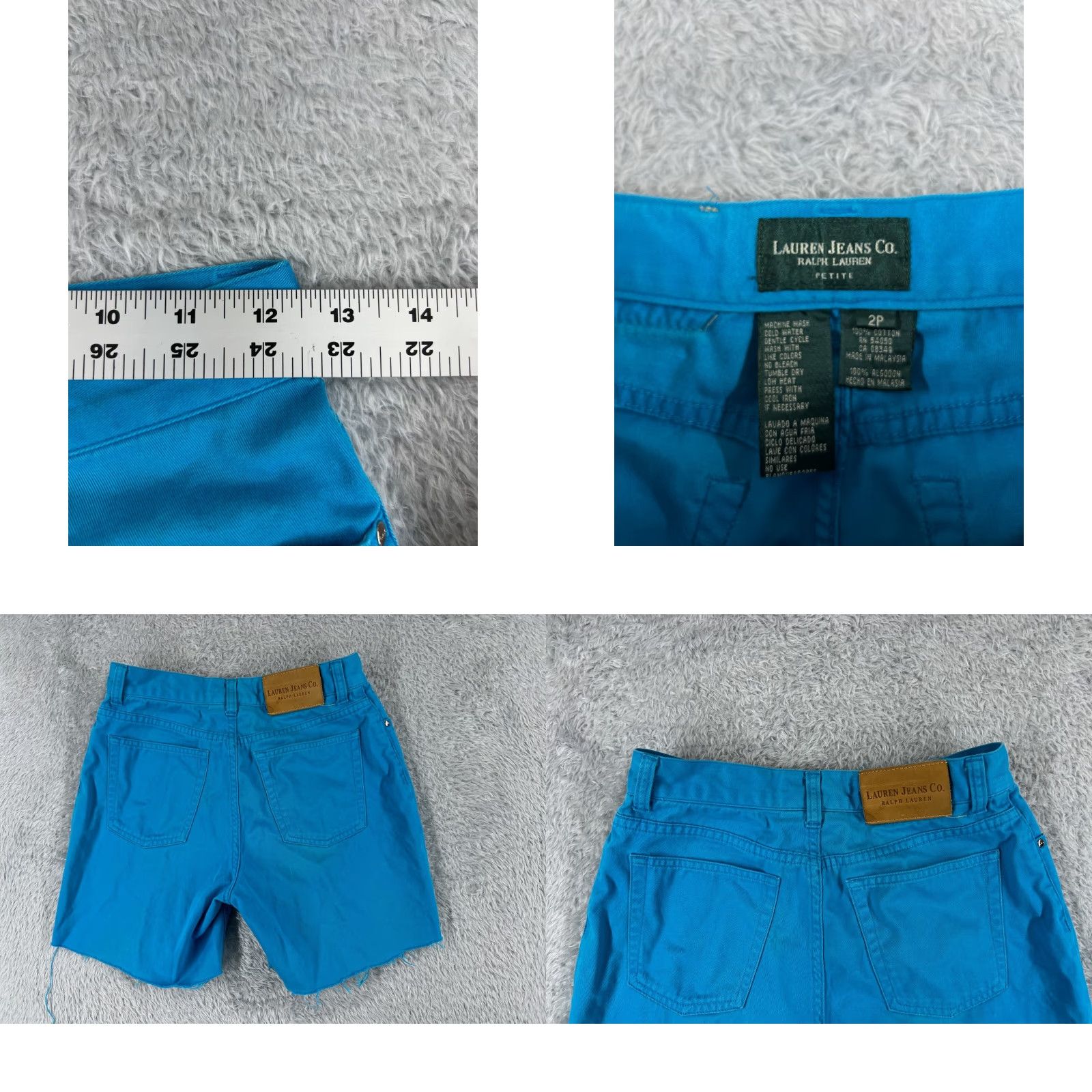 Ralph Lauren Lauren Ralph Lauren Shorts Women 2P Blue Cutoff 100% Cotton Twill Mid Rise 24x6 Size 26" / US 2 / IT 38 - 9 Thumbnail