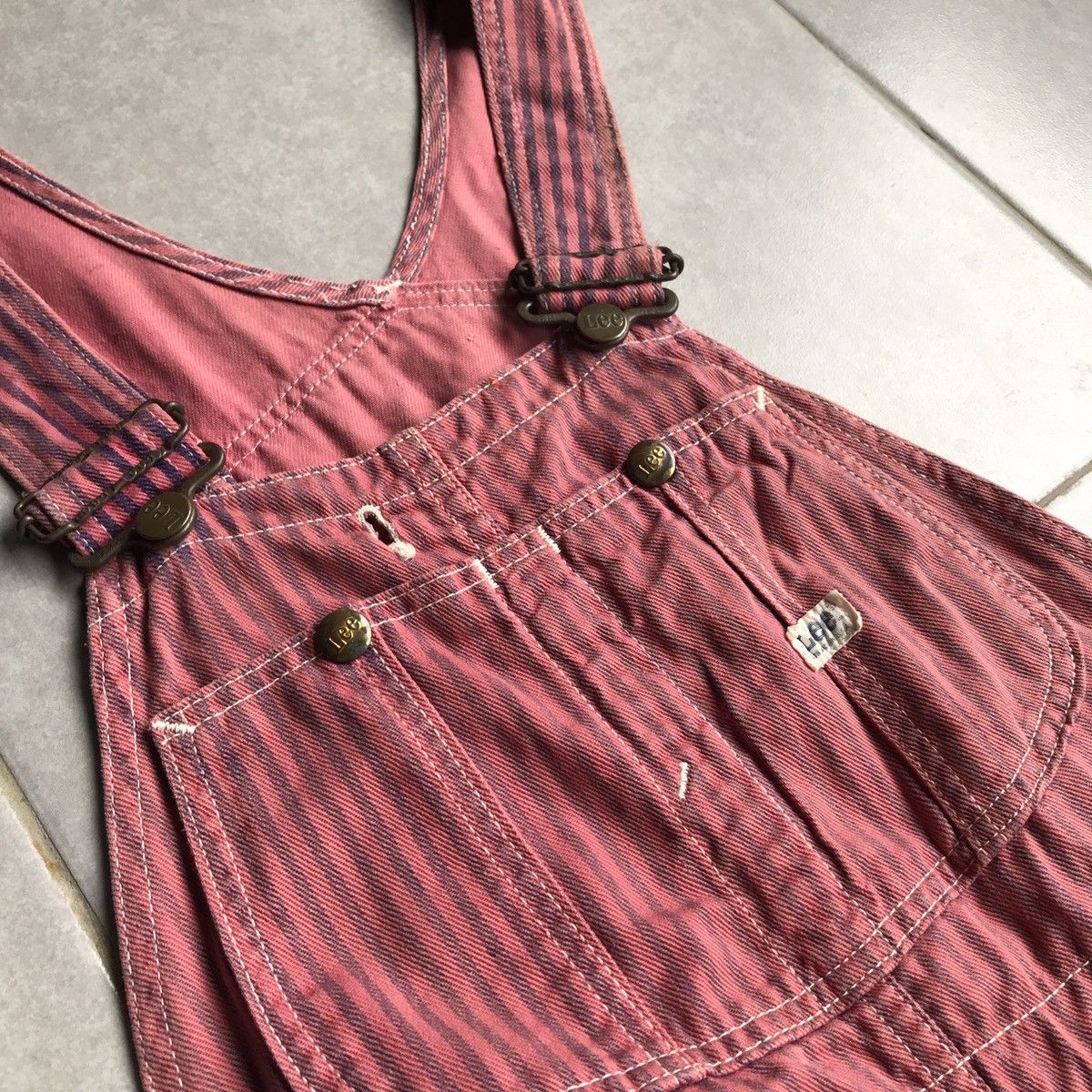 Lee × Vintage Vintage Lee pink hickory overall Size US 29 - 5 Thumbnail