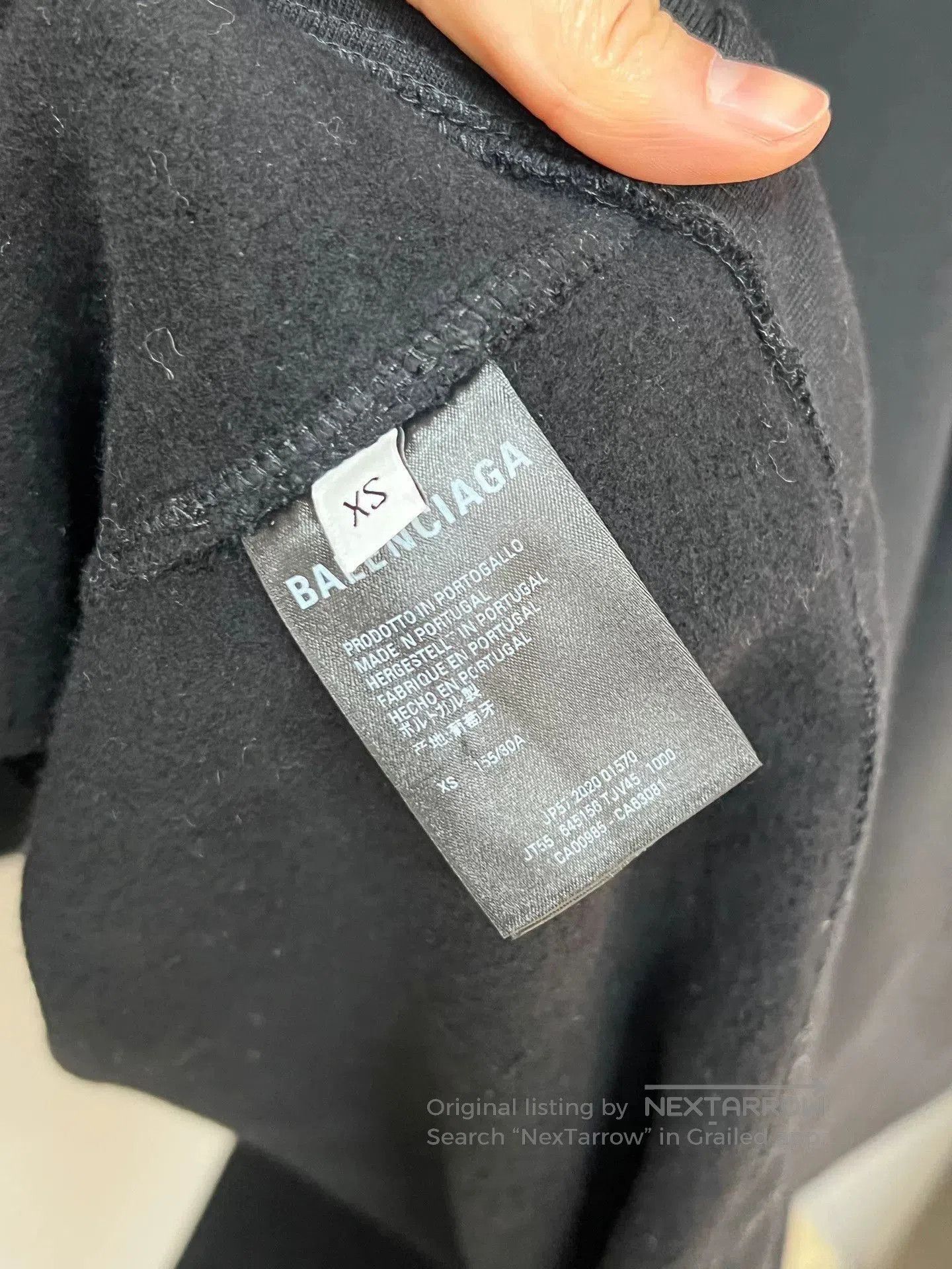 Balenciaga black balenciaga hooded poncho. Size XS / US 0-2 / IT 36-38 - 4 Thumbnail