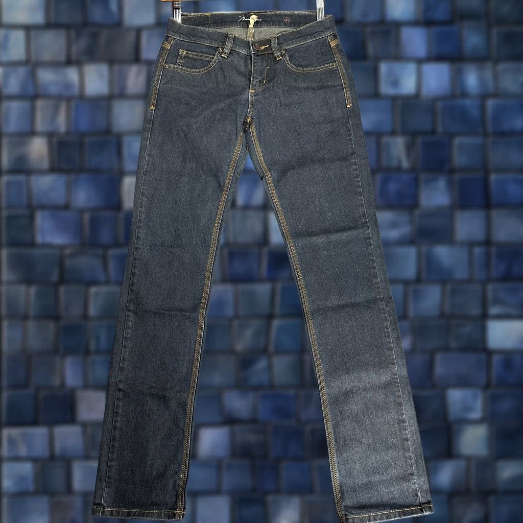 Bcbgmaxazria Max Azria Jeans Womens 27 Straight Leg Dark Wash Cotton Stretch Pockets Size 27" / US 4 / IT 40 - 1 Thumbnail