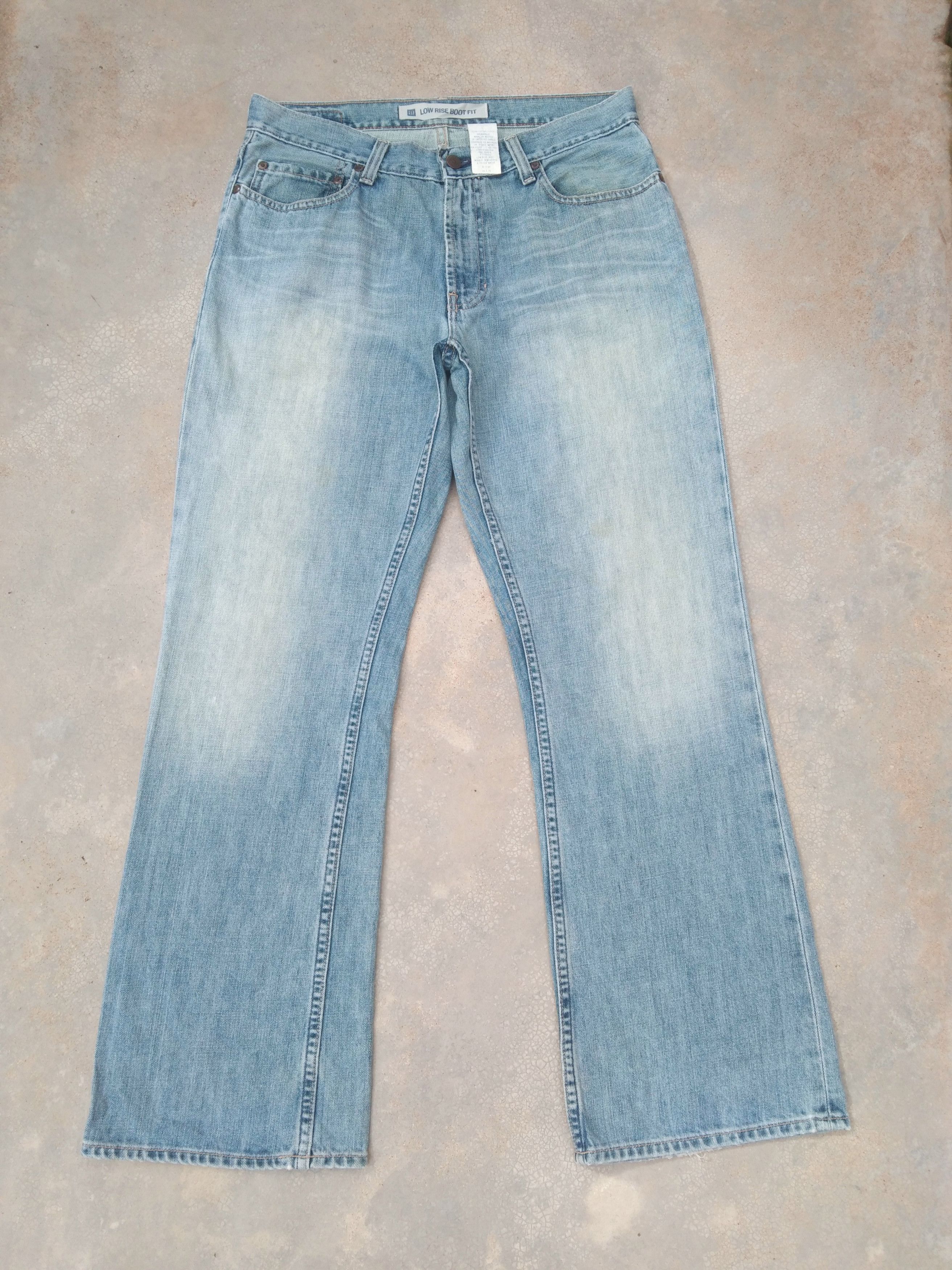 Japanese Brand Vintage Gap Boot Cut Faded Blue Flared Jeans 32x30 Size US 32 / EU 48 - 1 Thumbnail