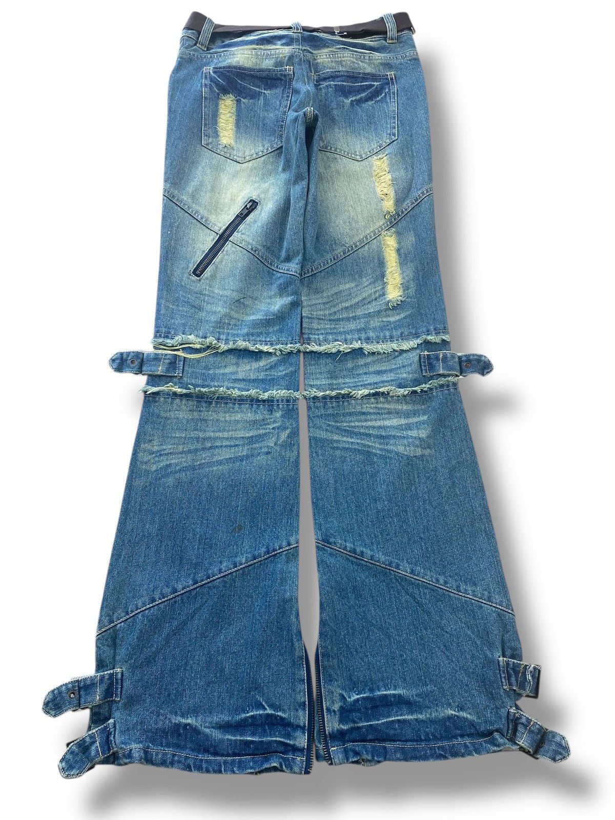 Japanese Brand Japanese Brand 2000s Roshell Gimmick Studded Bondage Flare Size US 28 / EU 44 - 3 Thumbnail