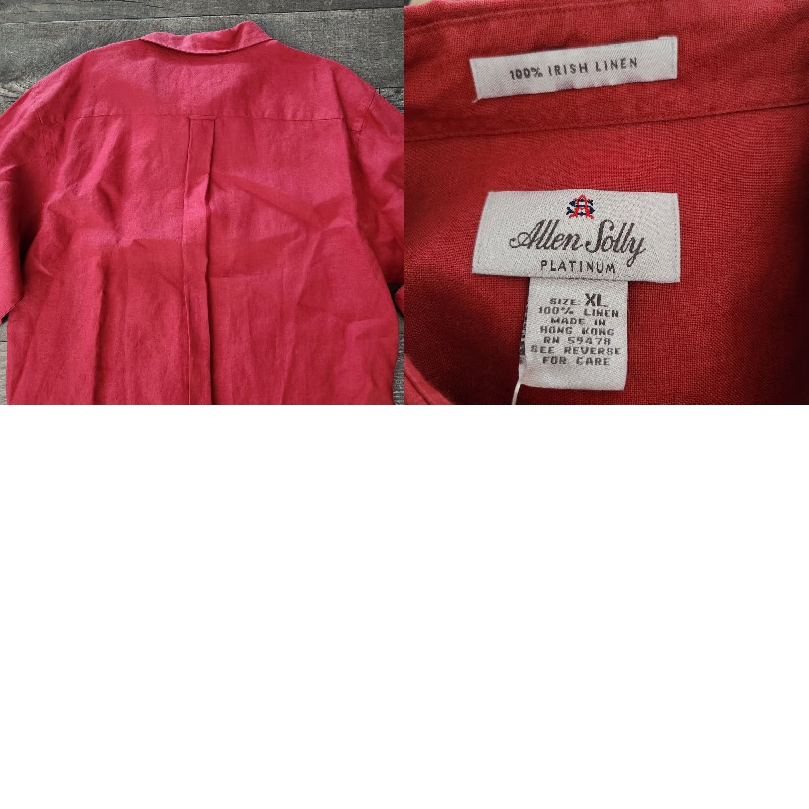 Vintage Allen Solly Platinum Linen Shirt Button-Up Long Sleeve Red Size L Men Casual Shirt Size US L / EU 52-54 / 3 - 8 Thumbnail