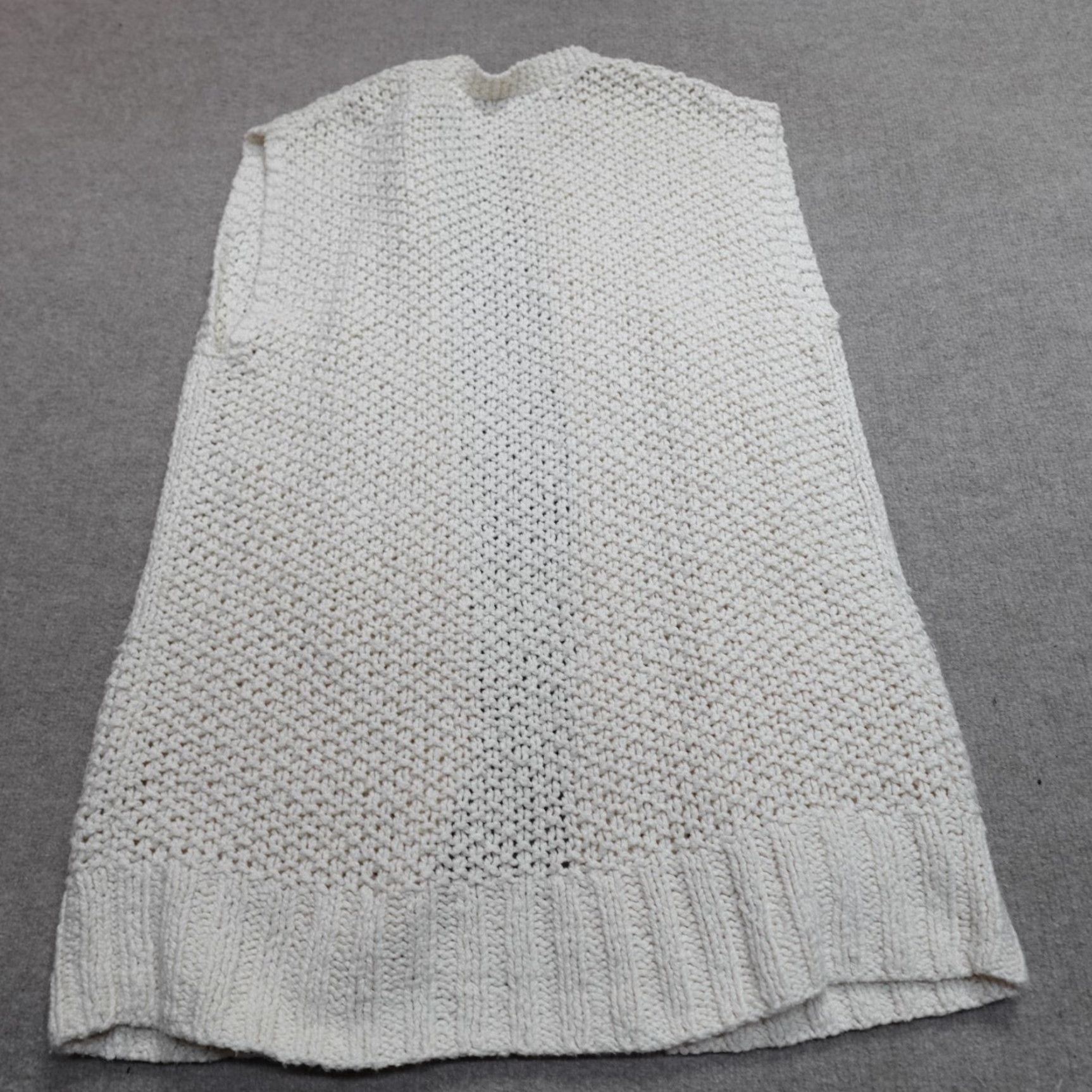 Eileen Fisher Eileen Fisher Sweater Cardigan Open Front Duster Beige M Womens Knit Cotton Blend Sleeveless Size M / US 6-8 / IT 42-44 - 6 Thumbnail