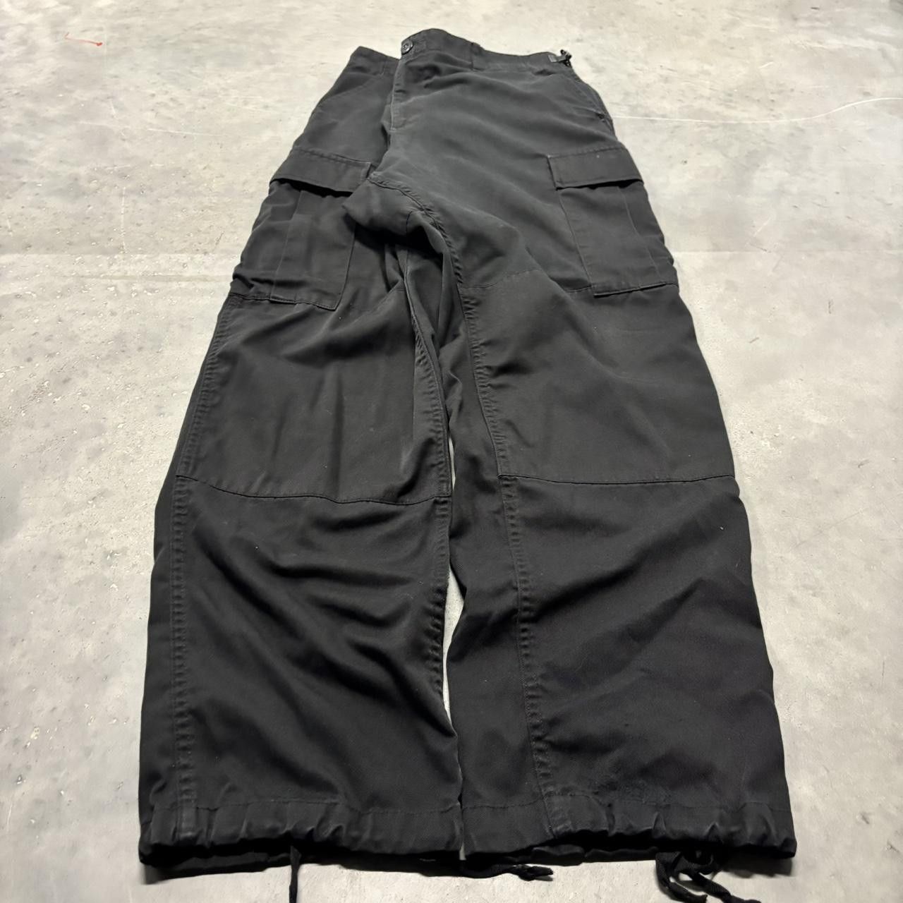Japanese Brand × Vintage Crazy Vintage Y2K/2000s Black Workwear Streetwear Essential Cargo Pants! Size US 34 / EU 50 - 3 Thumbnail