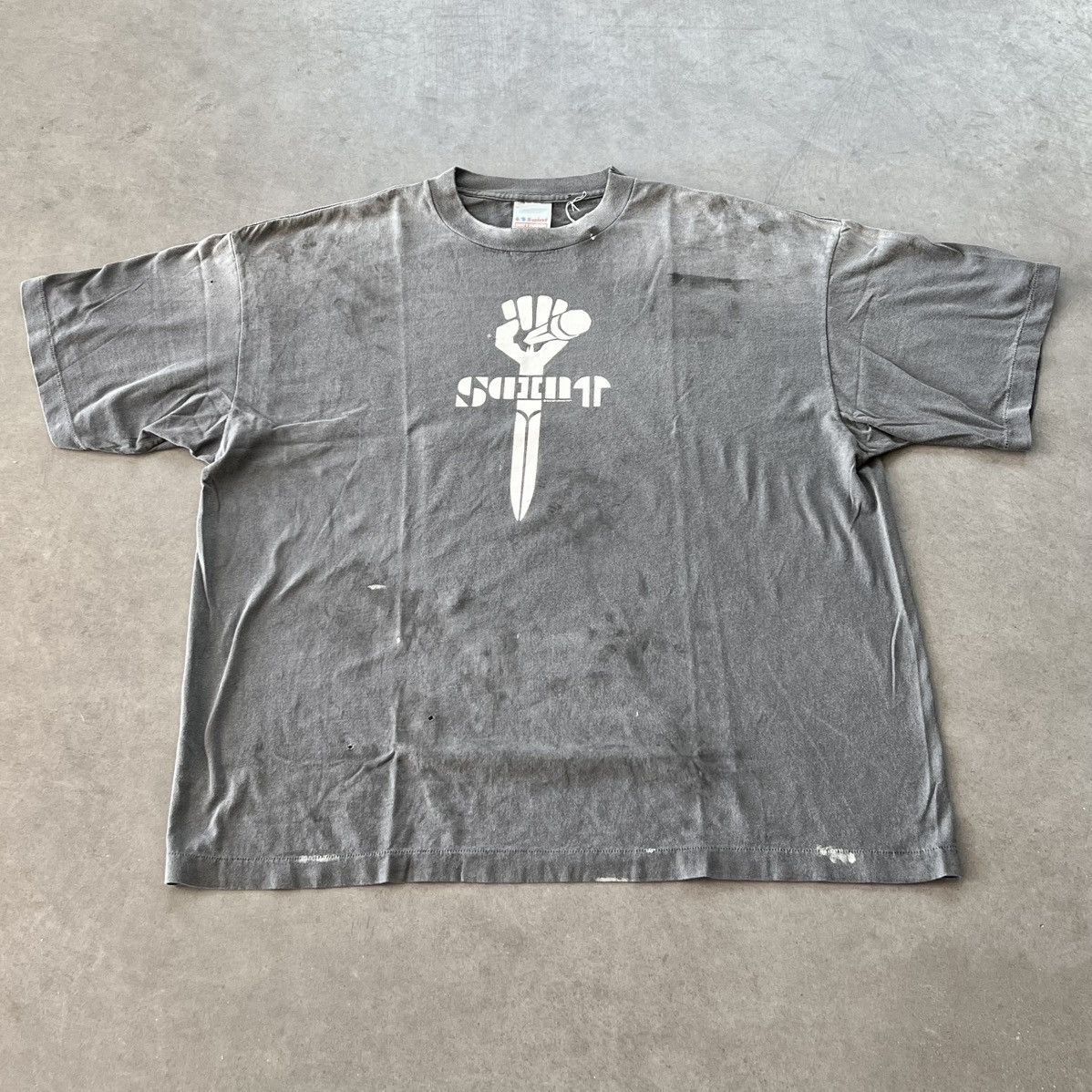 Saint Michael ❤️‍🔥 FIST TEE - POWER - SAINT MXXXXXX F/W 2025 Size US XXL / EU 58 / 5 - 8 Thumbnail