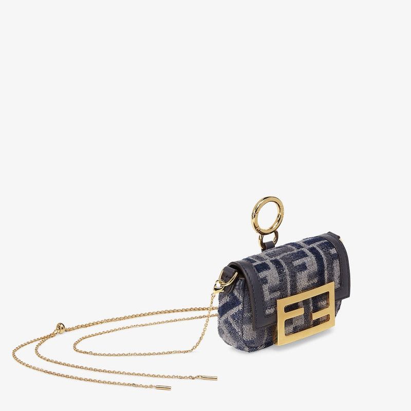 Fendi o1s1wg111125 Size: OS/ Nano Baguette Charm in Blue Size ONE SIZE - 4 Thumbnail
