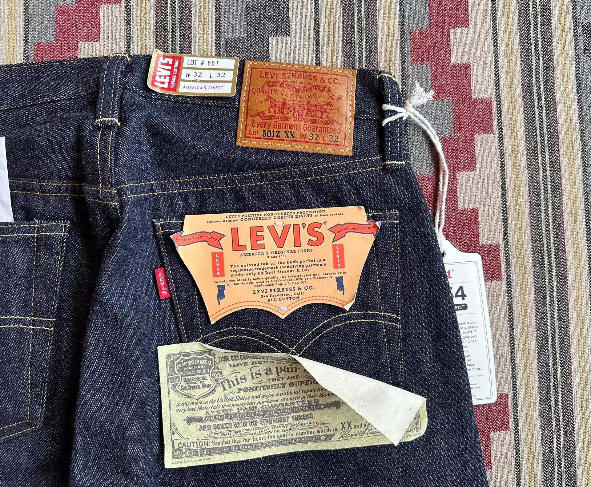 Levi's Levi's LVC 1954 501ZXX Selvage Raw Denim Japan W32L32 New Size US 32 / EU 48 - 9 Thumbnail