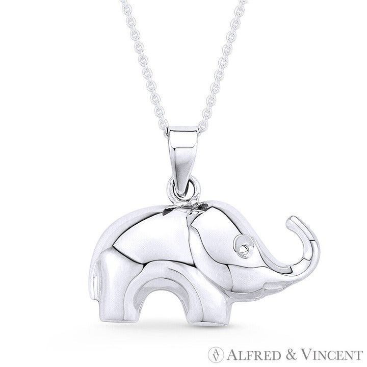 Other Elephant Charm 22x24.5mm Pendant in .925 Sterling Silver Size ONE SIZE - 1 Preview