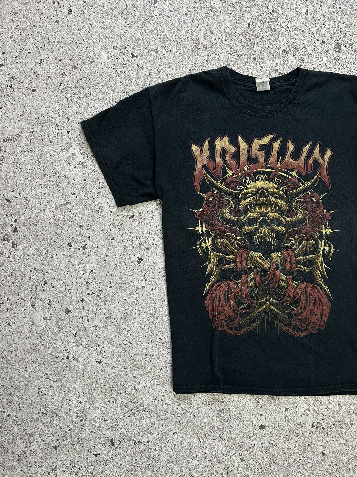 Band Tees × Vintage Vintage 00s Krisiun Rock Band Retro T-Shirt Y2K Size US XL / EU 56 / 4 - 3 Thumbnail